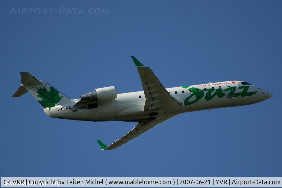 C-FVKR, 1995 Canadair CRJ-100ER (CL-600-2B19) C/N 7083, From Air Canada Jazz - taking off from 26L