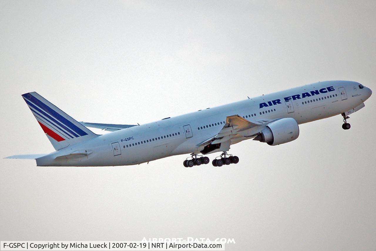 F-GSPC, 1998 Boeing 777-228/ER C/N 29004, Climbing out of Narita