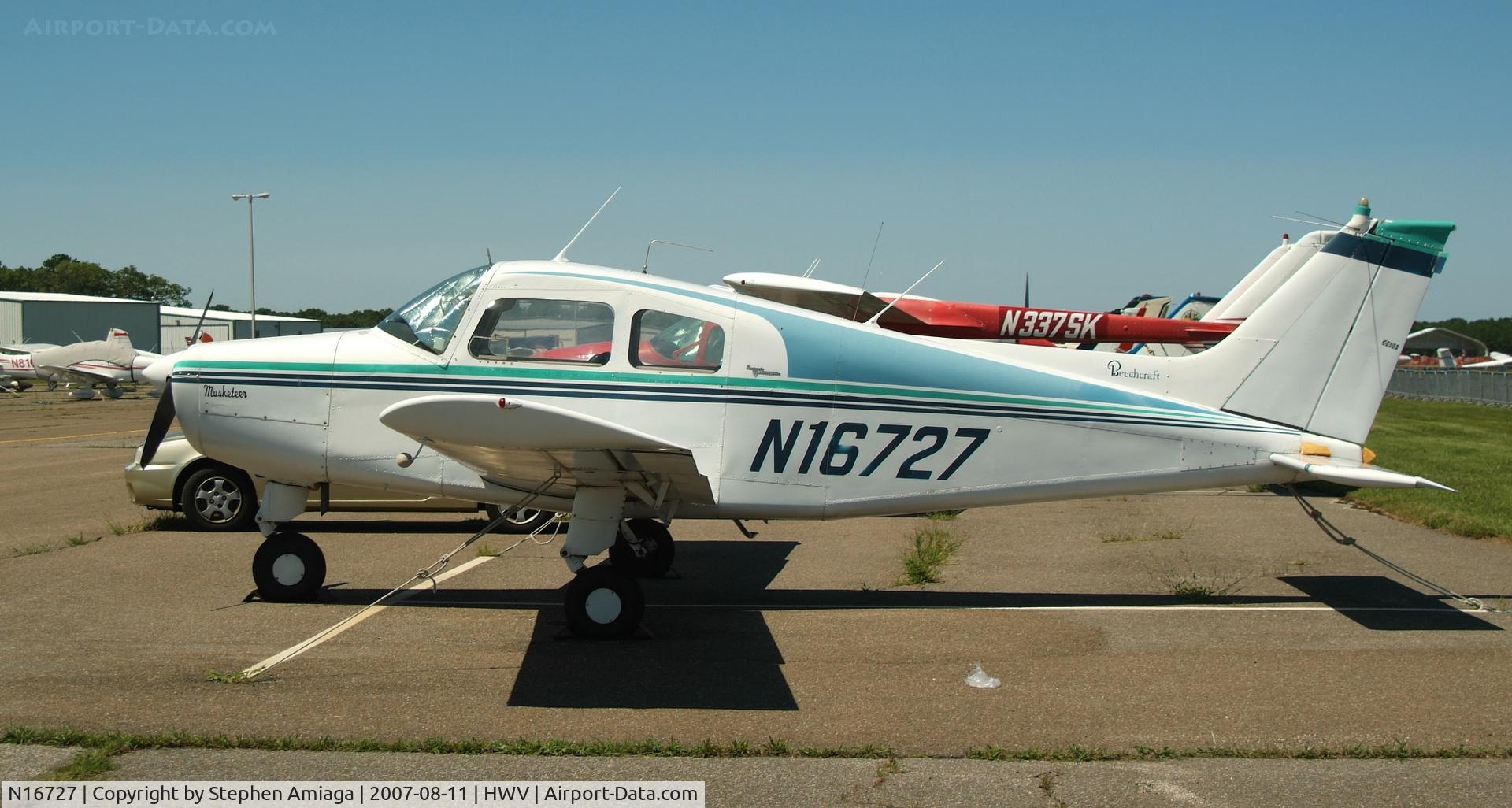 N16727, 1969 Beech 19A C/N MB-444, On the ramp at Brookhaven...