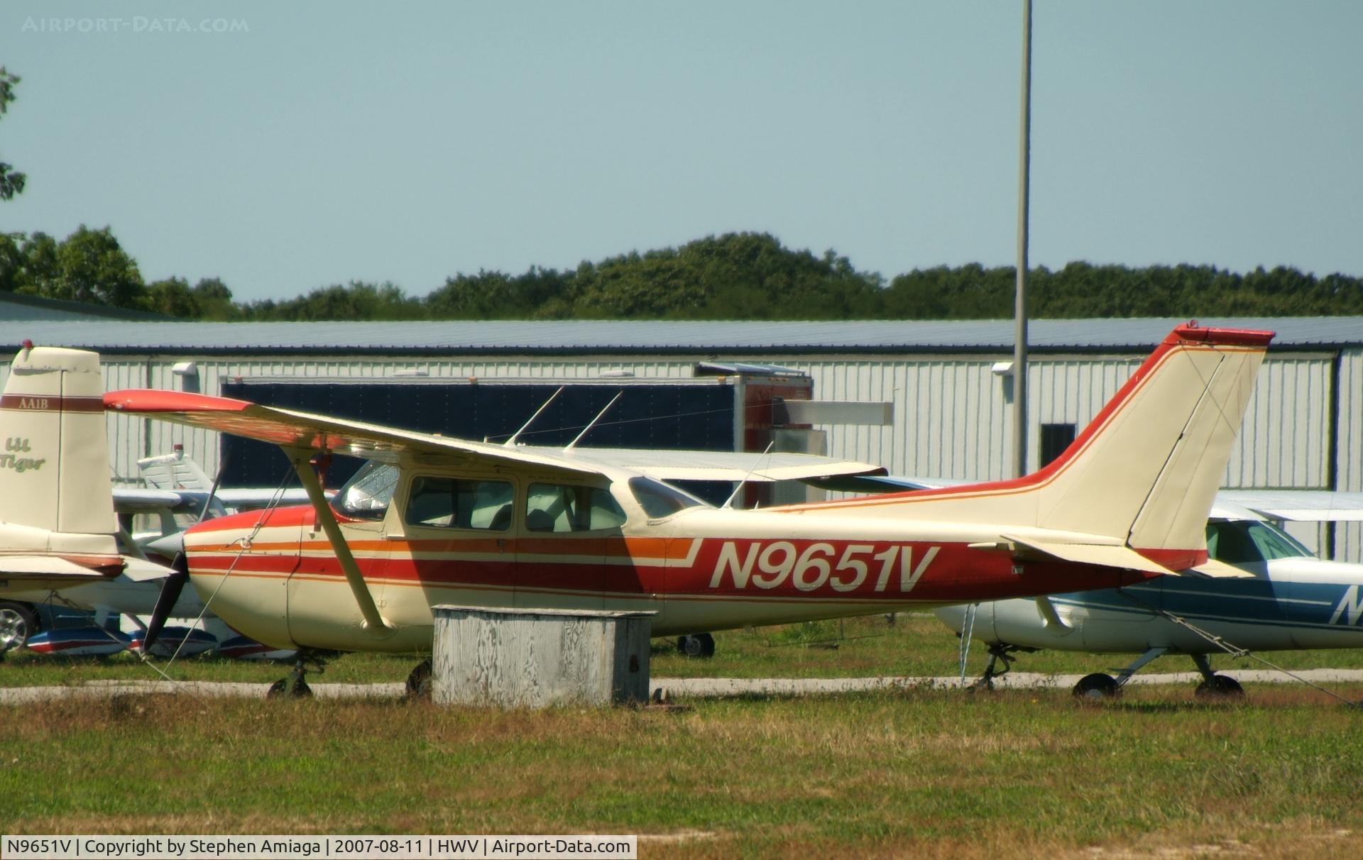 N9651V, 1974 Cessna 172M C/N 17264431, On the ramp at Brookhaven...