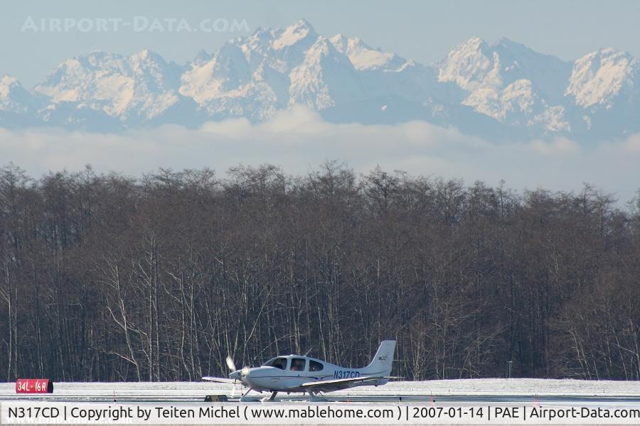 N317CD, 2004 Cirrus SR22 C/N 0905, On a sunny winter day with the Olympic Mountains in the background