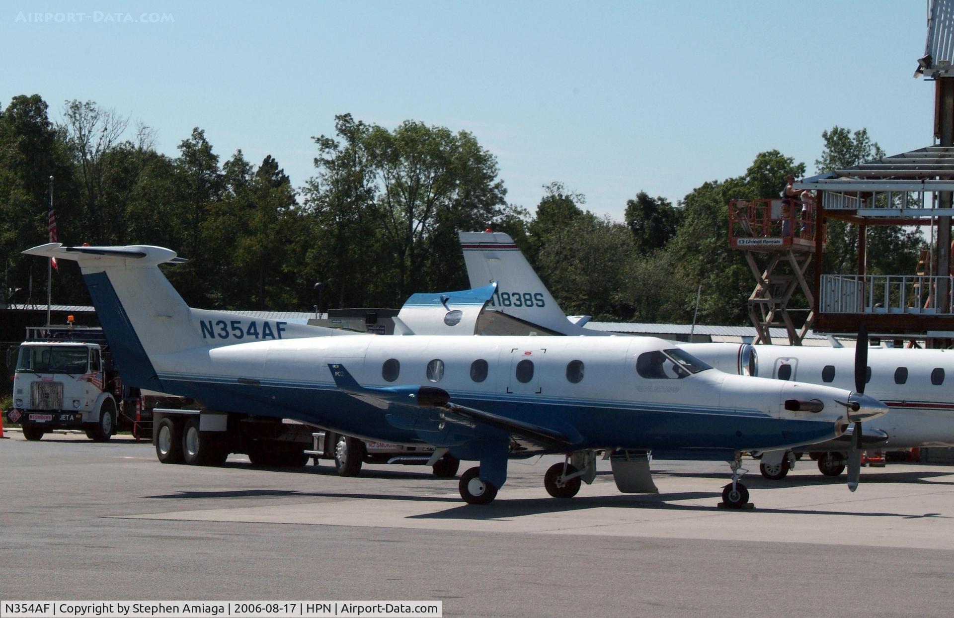 N354AF, 2000 Pilatus PC-12/45 C/N 354, On the ramp at Westchester...