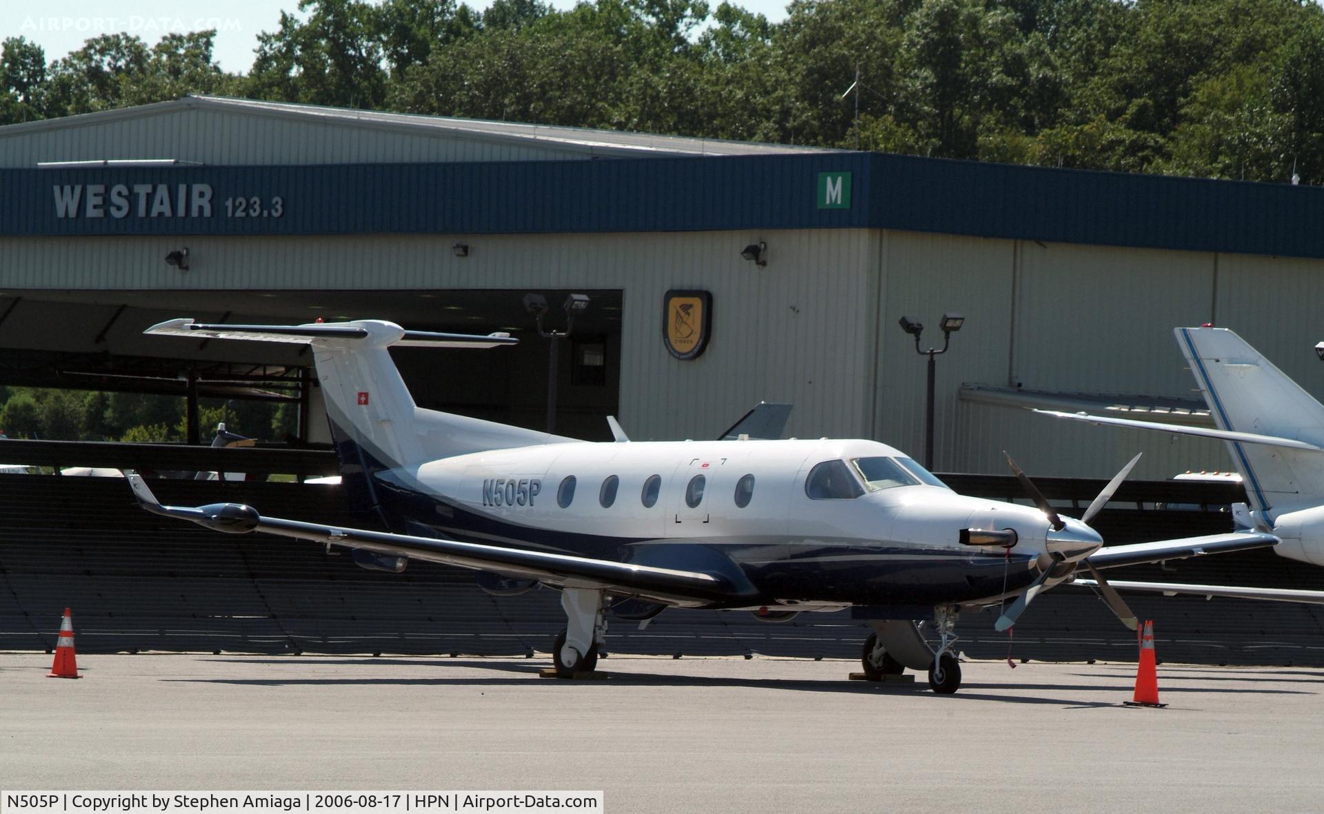 N505P, 2003 Pilatus PC-12/45 C/N 505, On the ramp at Westchester...