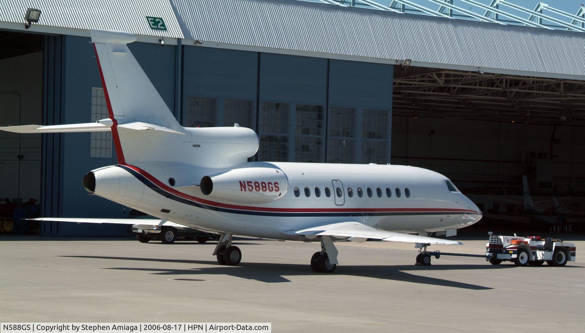 N588GS, 2002 Dassault Falcon 900EX C/N 104, On the ramp at Westchester...