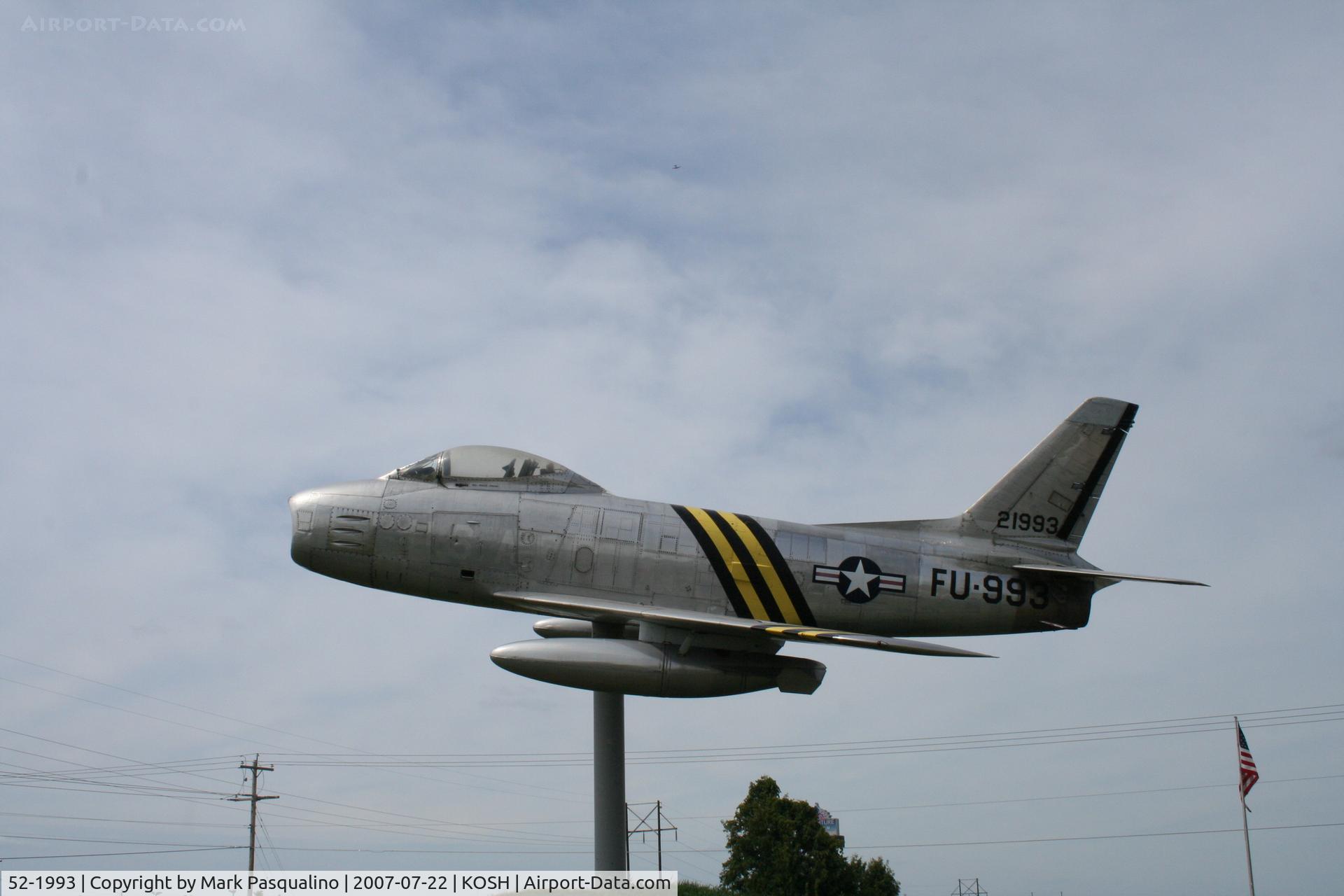 52-1993, 1952 North American F-86H Sabre C/N 187-19, North American F-86H