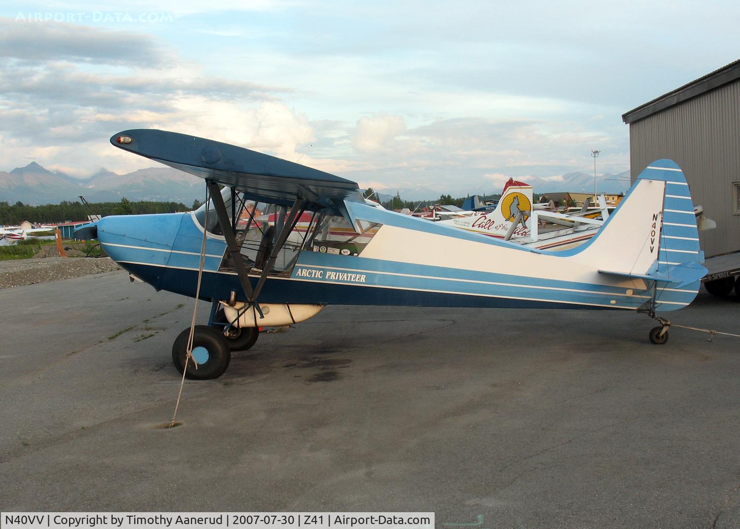 N40VV, 1996 Diehl William A S-4 C/N 005, Parked near Lake Hood