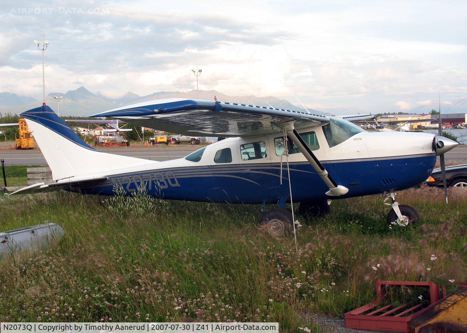 N2073Q, 1975 Cessna U206F Stationair C/N U20602967, Parked near Lake Hood