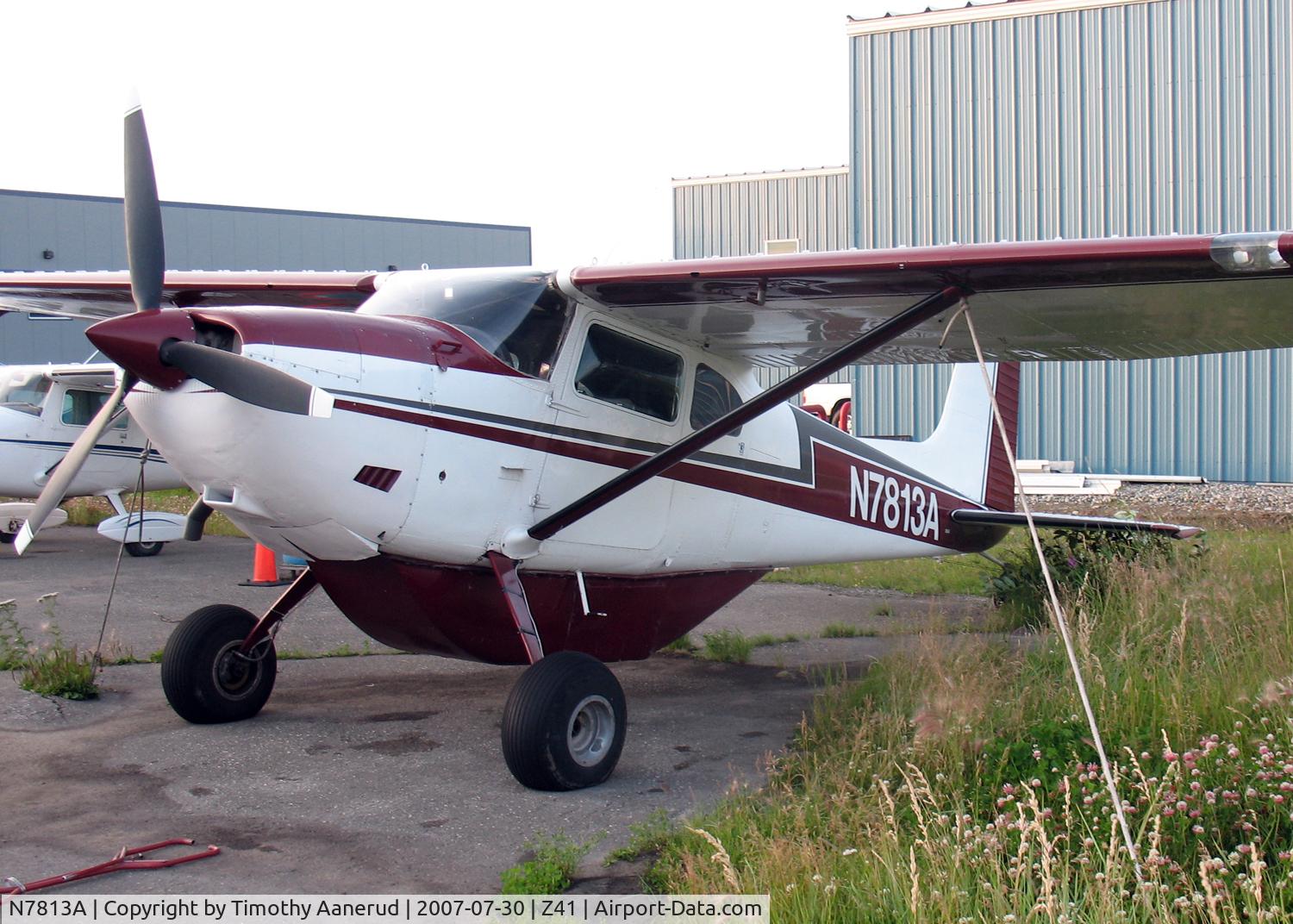 N7813A, 1956 Cessna 180A C/N 32710, Parked near Lake Hood