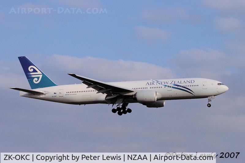ZK-OKC, 2006 Boeing 777-219/ER C/N 34377, Air New Zealand international