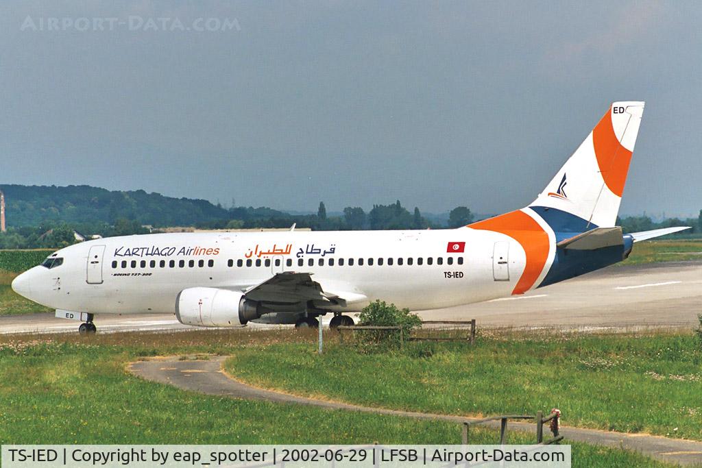 TS-IED, 1991 Boeing 737-33A C/N 25032, Departing on runway 34
