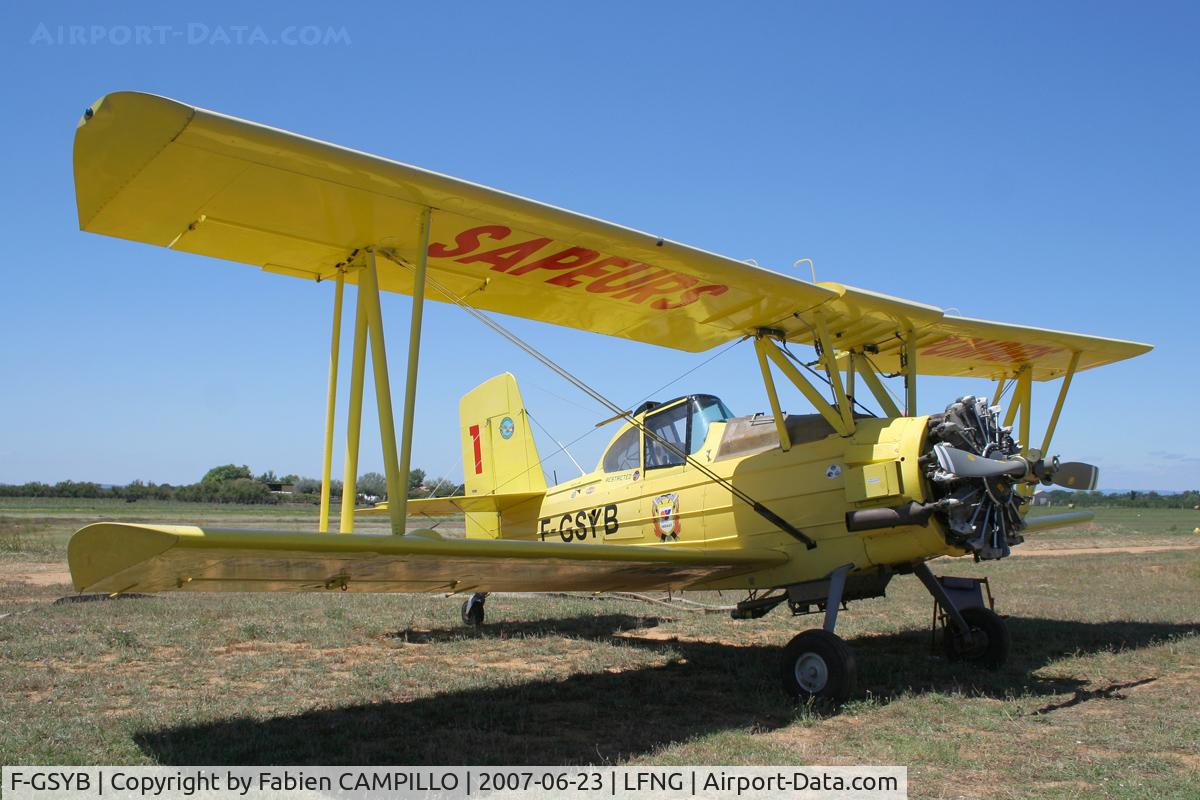 F-GSYB, Grumman G-164B Ag Cat B C/N 740B, LFNG Candillargues