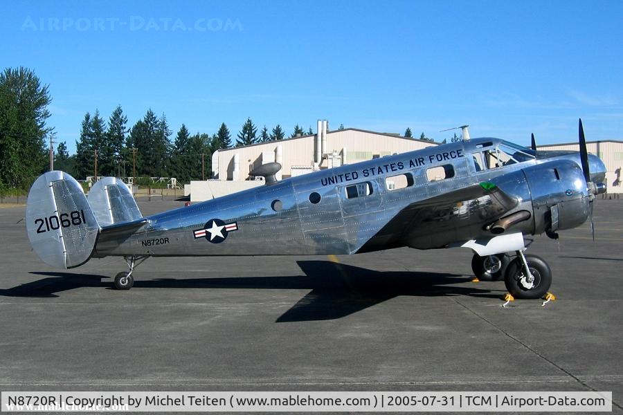 N8720R, 1952 Beech C-45H Expeditor C/N AF-611 (52-10681), At the McChord AFB 2005 Airshow