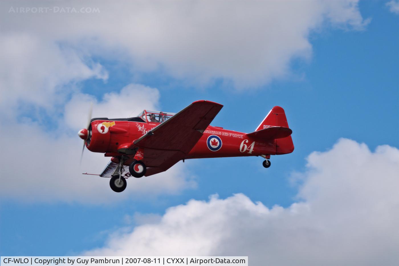 CF-WLO, 1945 Canadian Car & Foundry T-6 Harvard Mk.4 C/N CCF4-55, Slow fly-by