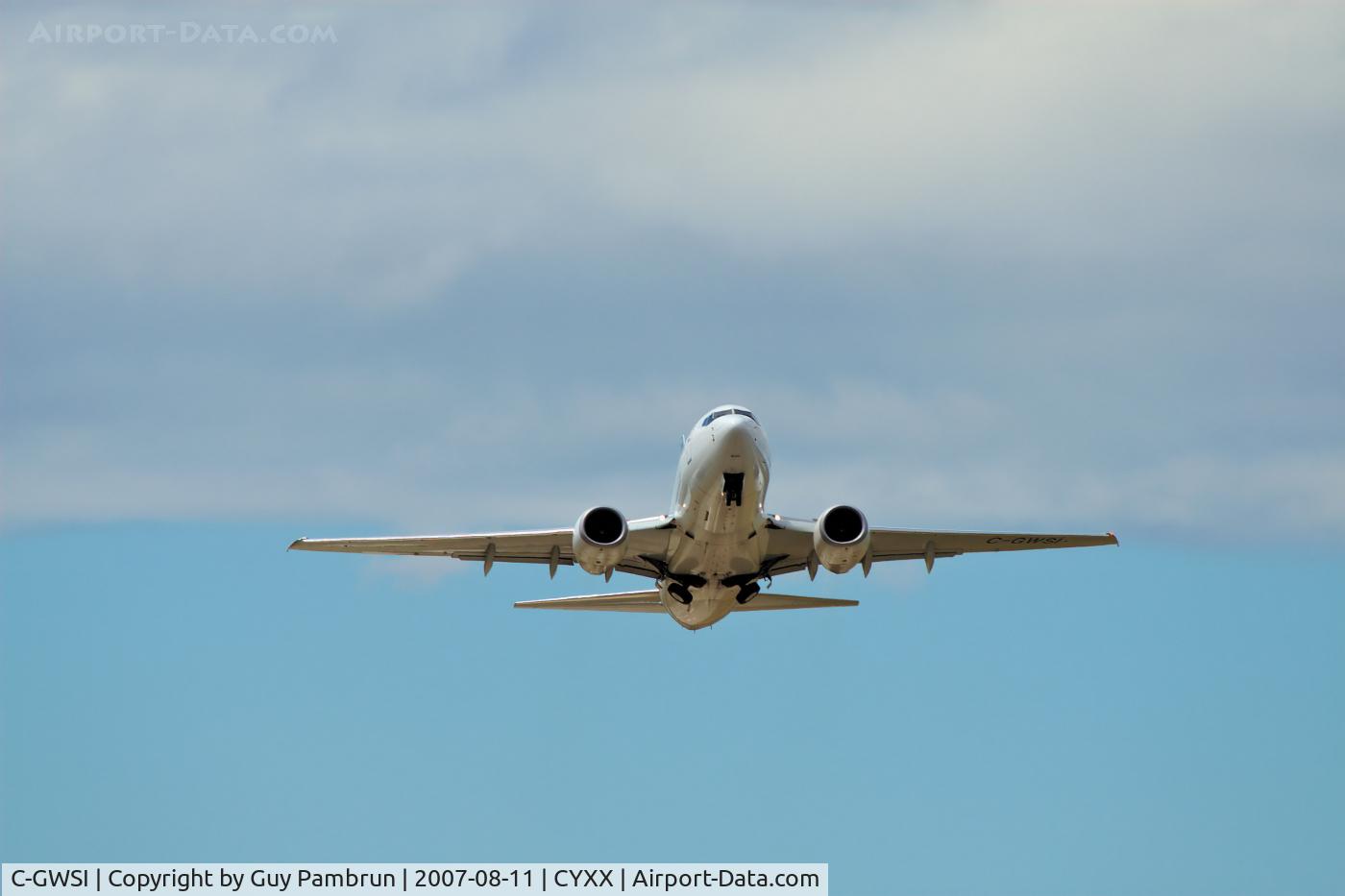 C-GWSI, 2005 Boeing 737-6CT C/N 34286, On it's way to Calgary