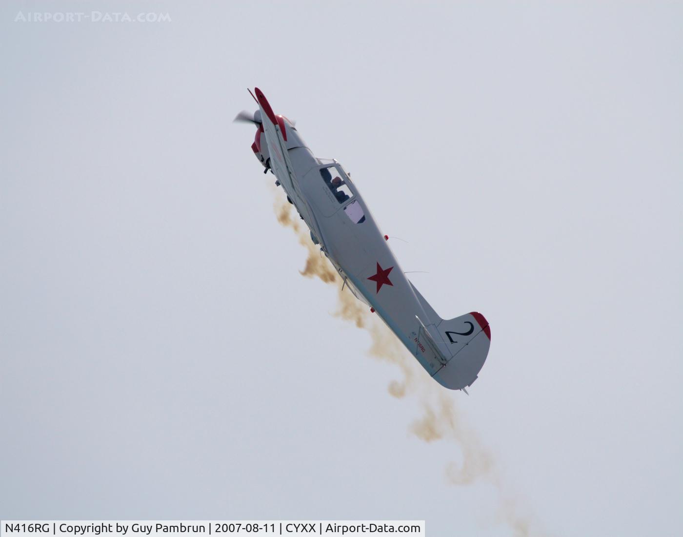 N416RG, 1975 Yakovlev Yak-18 C/N 5200208, Bud or Ross Granley putting it through it's paces