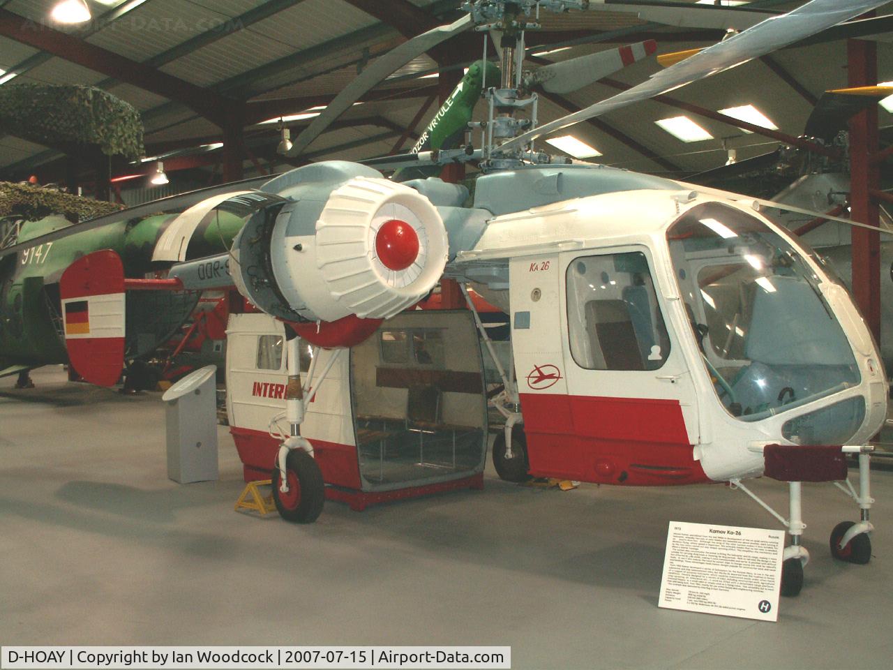 D-HOAY, 1973 Kamov Ka-26 Hoodlum C/N 7001309, Kamov Ka-26/IHM Weston-Super Mare (Carries 