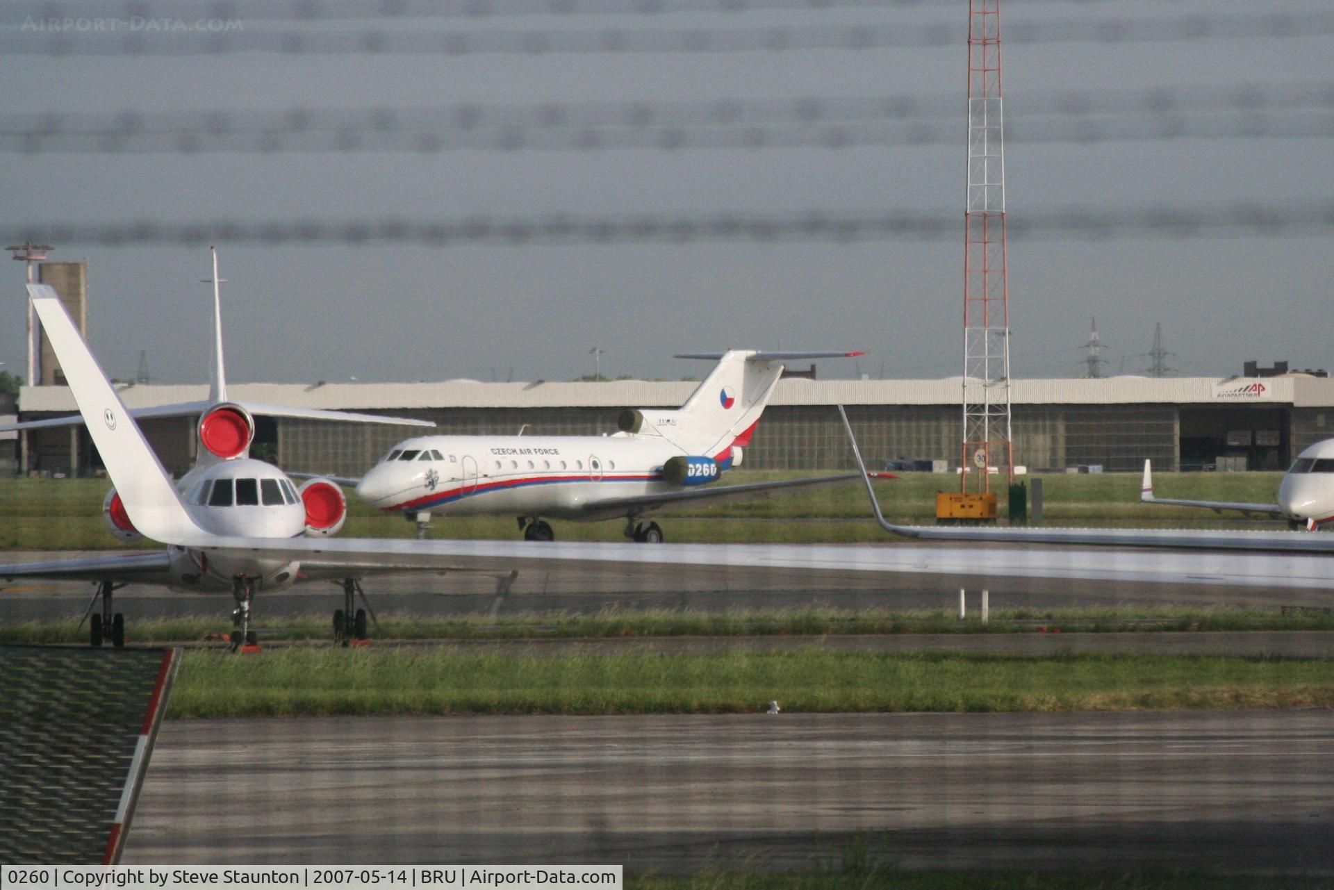 0260, 1978 Yakovlev Yak-40 C/N 9940260, Taken from inside a coach at Brussels Airport