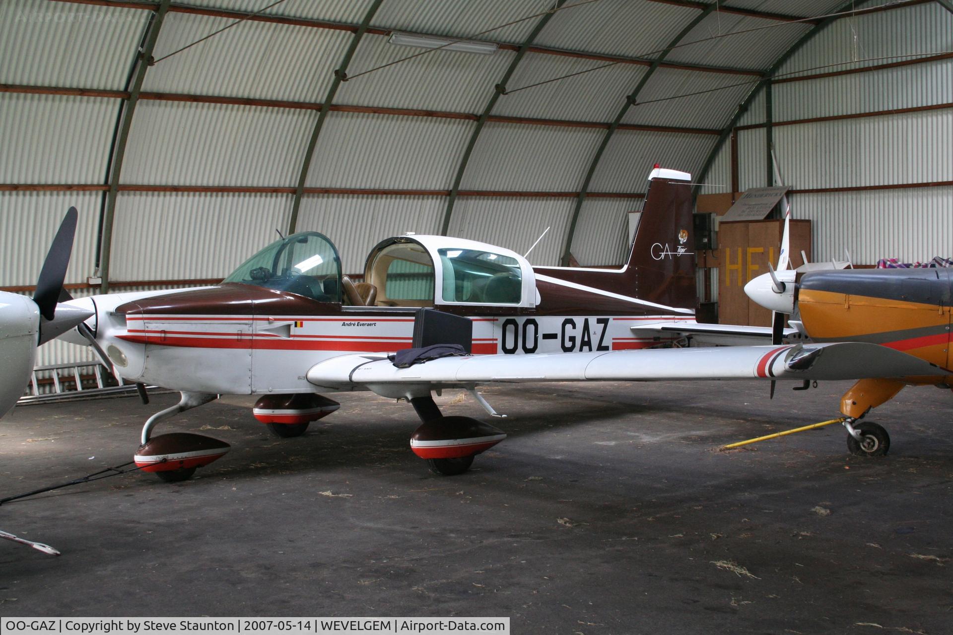 OO-GAZ, 1978 Grumman American AA-5B Tiger C/N AA5B-0971, Taken on a recent Aeroprint tour @ Wevelgem