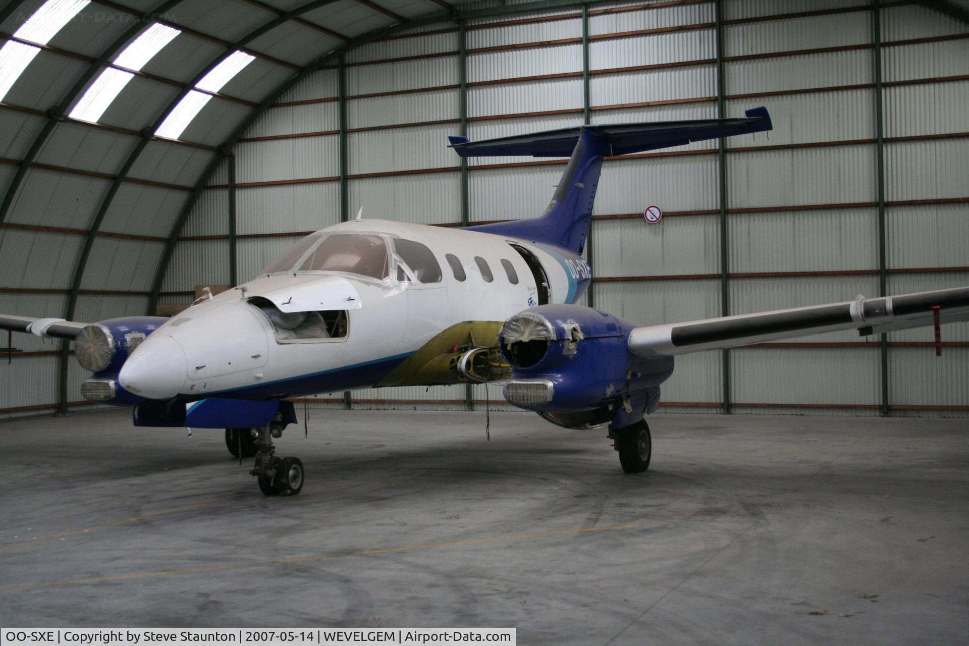 OO-SXE, 1981 Embraer EMB-121A Xingu C/N 121045, Taken on a recent Aeroprint tour @ Wevelgem