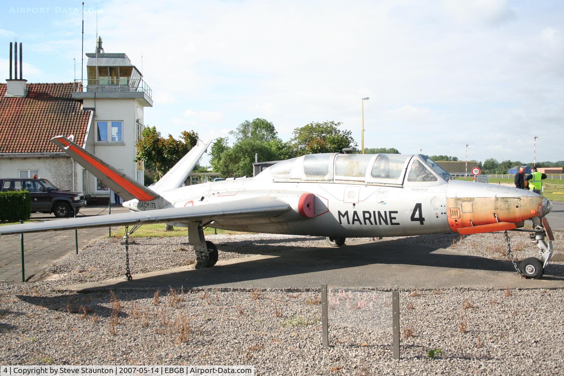 4, Fouga CM-175 Zephyr C/N 4, Taken on a recent Aeroprint tour @ Grimbergen