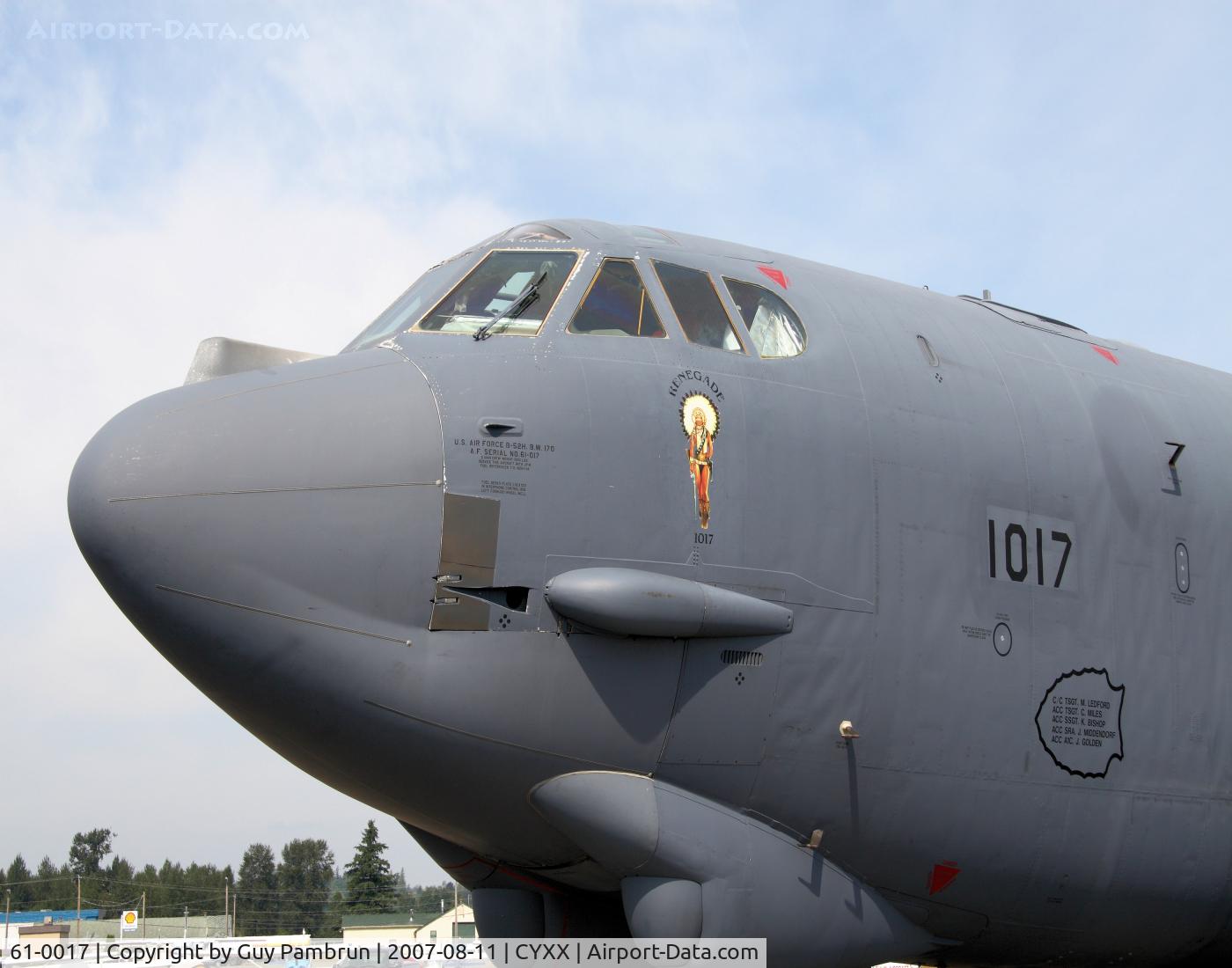 61-0017, 1961 Boeing B-52H Stratofortress C/N 464444, B-52 Nose