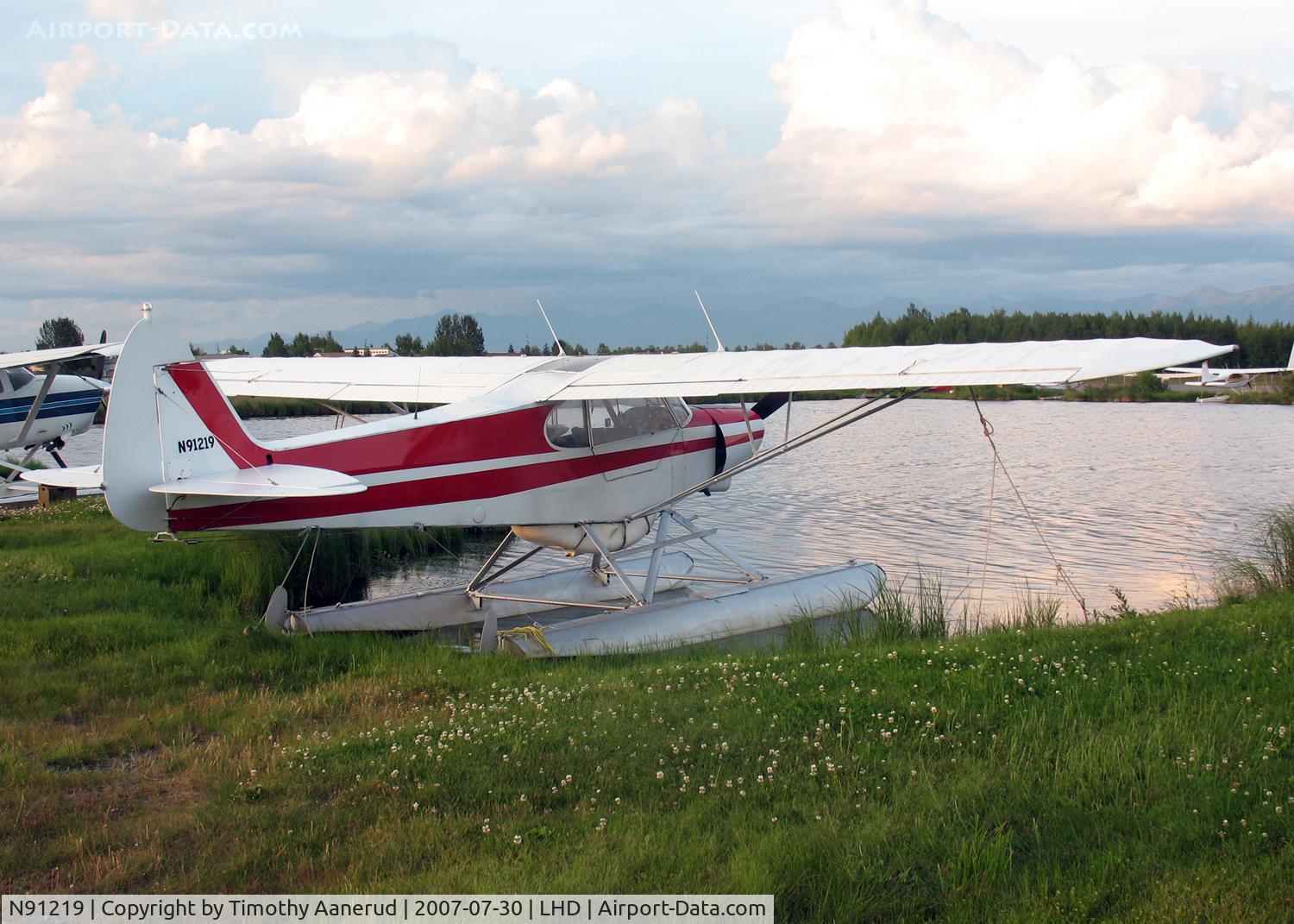 N91219, 1982 Piper PA-18-150 Super Cub C/N 18-8209003, Moored at Lake Hood
