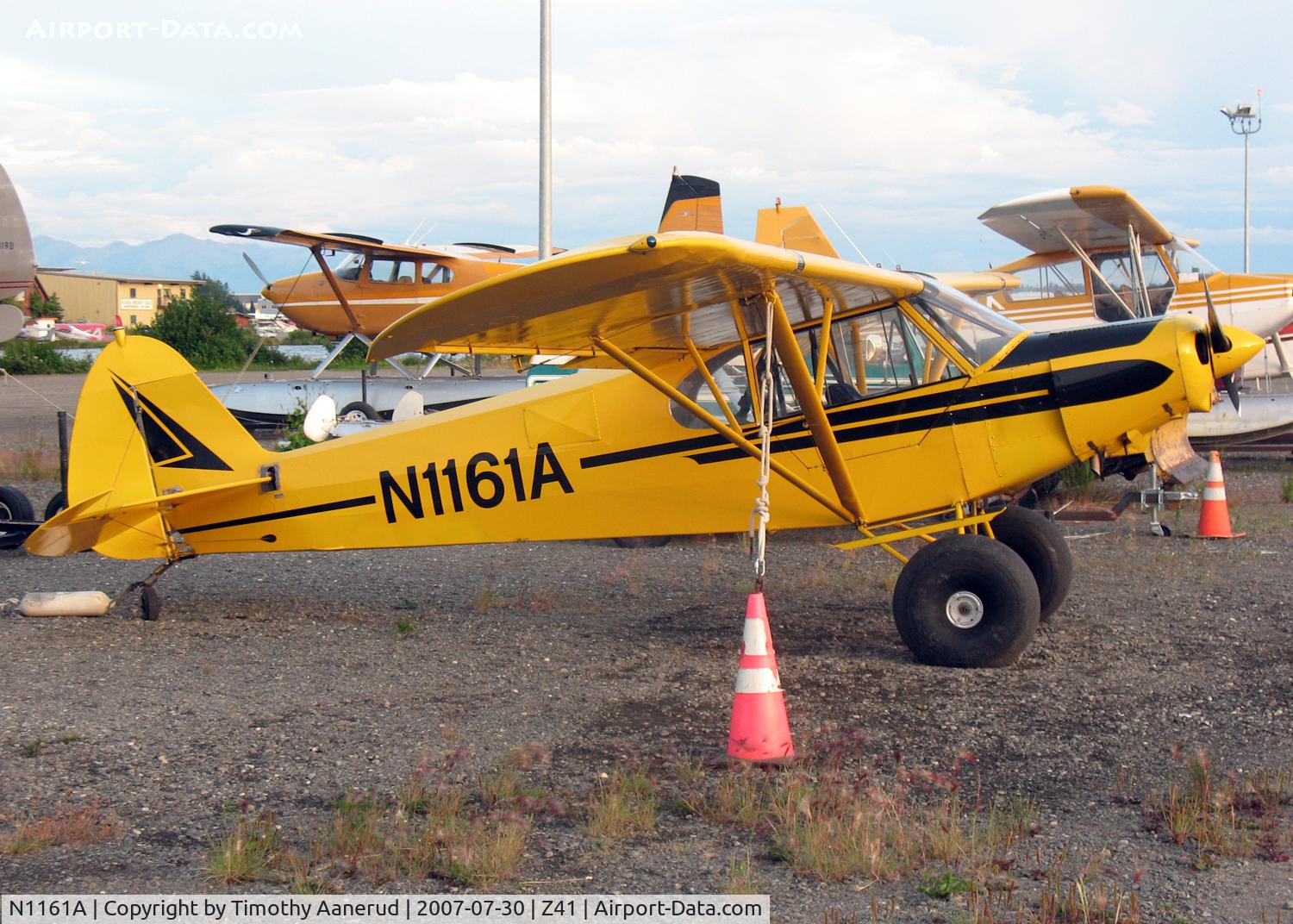 N1161A, 1951 Piper PA-18-135 Super Cub C/N 18-2691, Tied down by Lake Hood