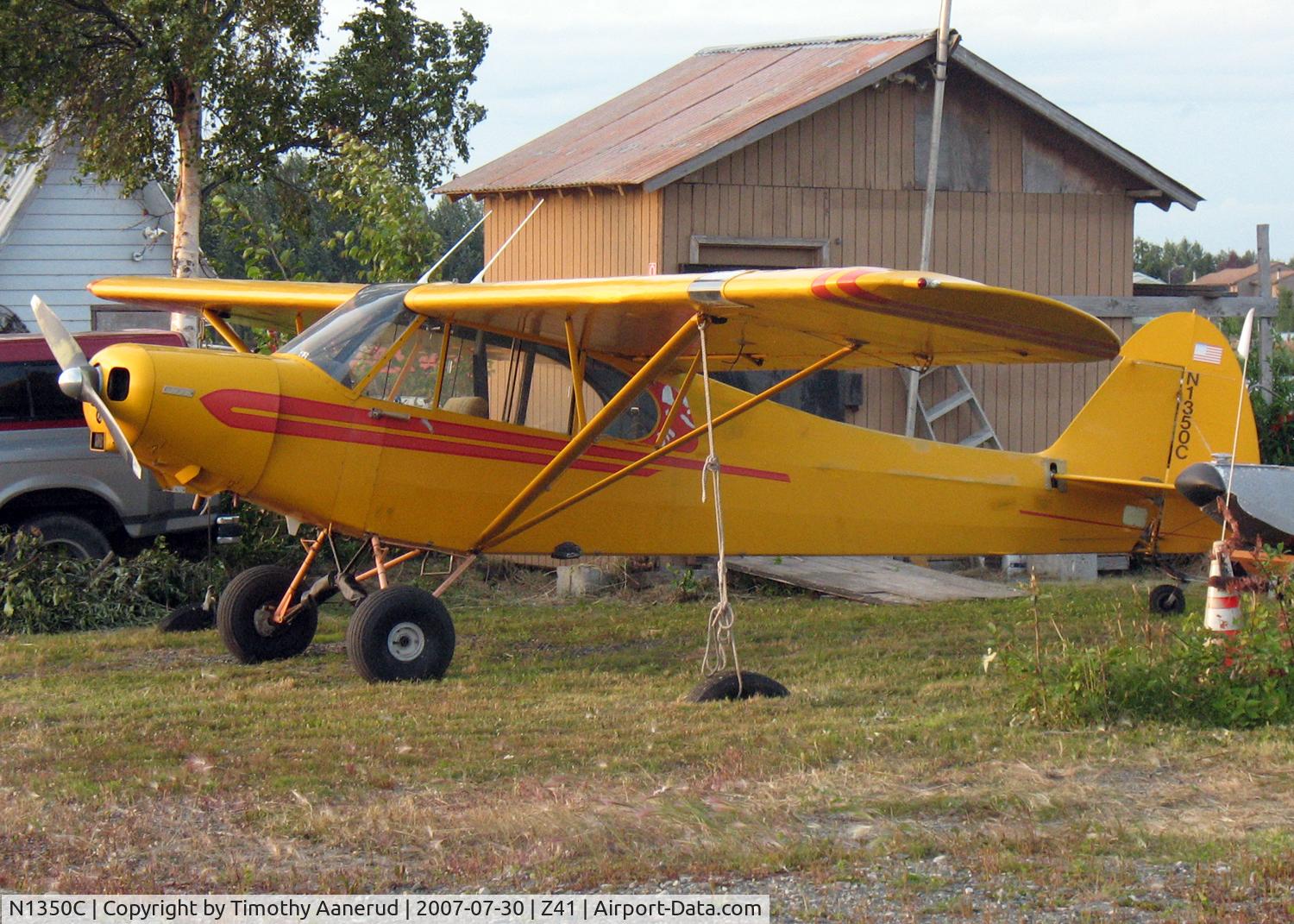N1350C, 1954 Piper PA-18A Super Cub C/N 18-2513, Tied down by Lake Hood