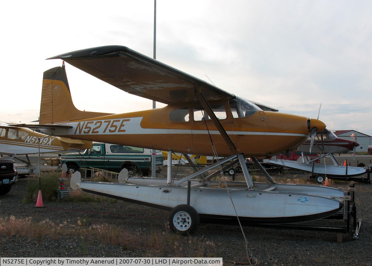 N5275E, 1959 Cessna 180B C/N 50575, Tied down by Lake Hood