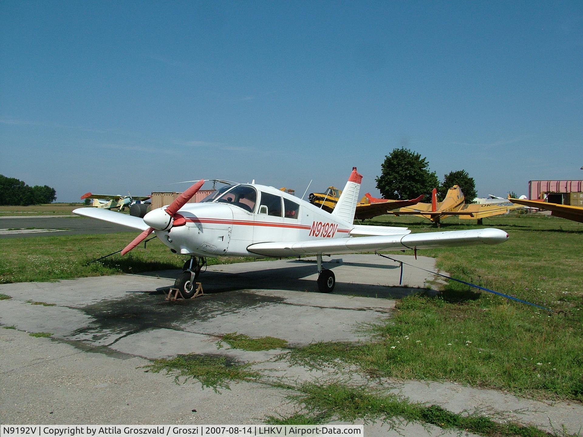 N9192V, 1965 Piper PA-28-180 C/N 28-3268, Hungary LHKV-Kaposujlak Airport