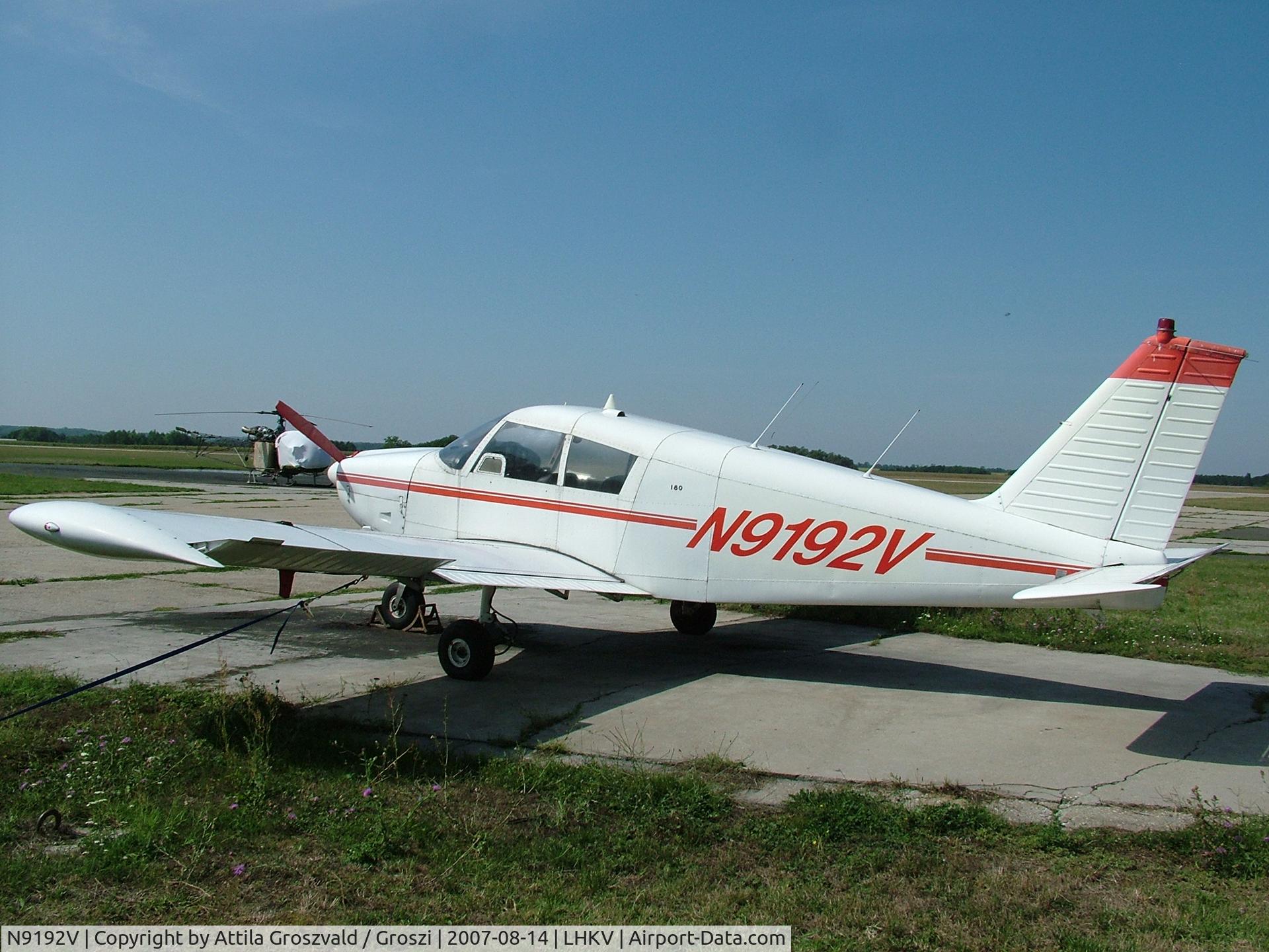 N9192V, 1965 Piper PA-28-180 C/N 28-3268, Hungary LHKV-Kaposujlak Airport