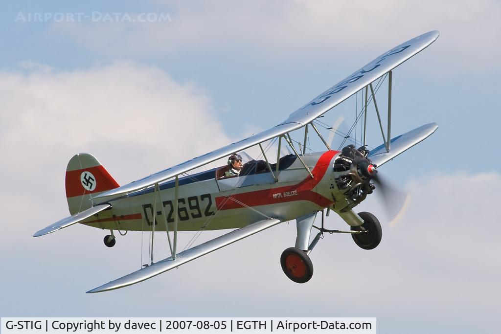 G-STIG, 1937 Focke-Wulf Fw-44J Stieglitz C/N 183, Debut performance at the Shuttleworth Military Pageant August 07.
