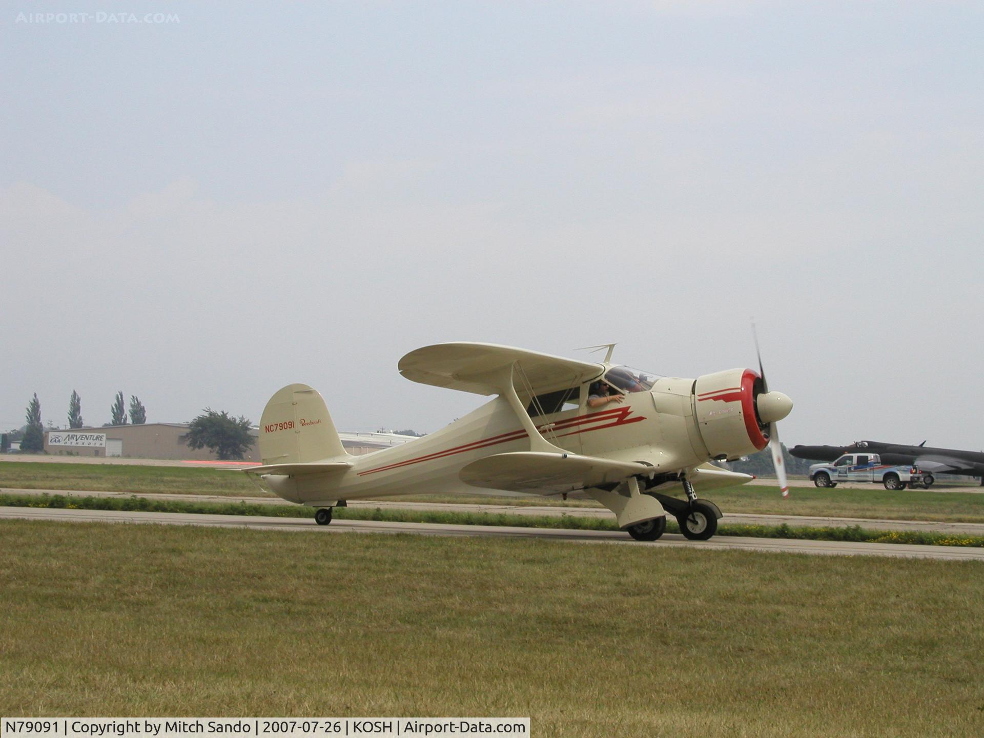 N79091, 1941 Beech D17S Staggerwing C/N 1020, EAA AirVenture 2007.