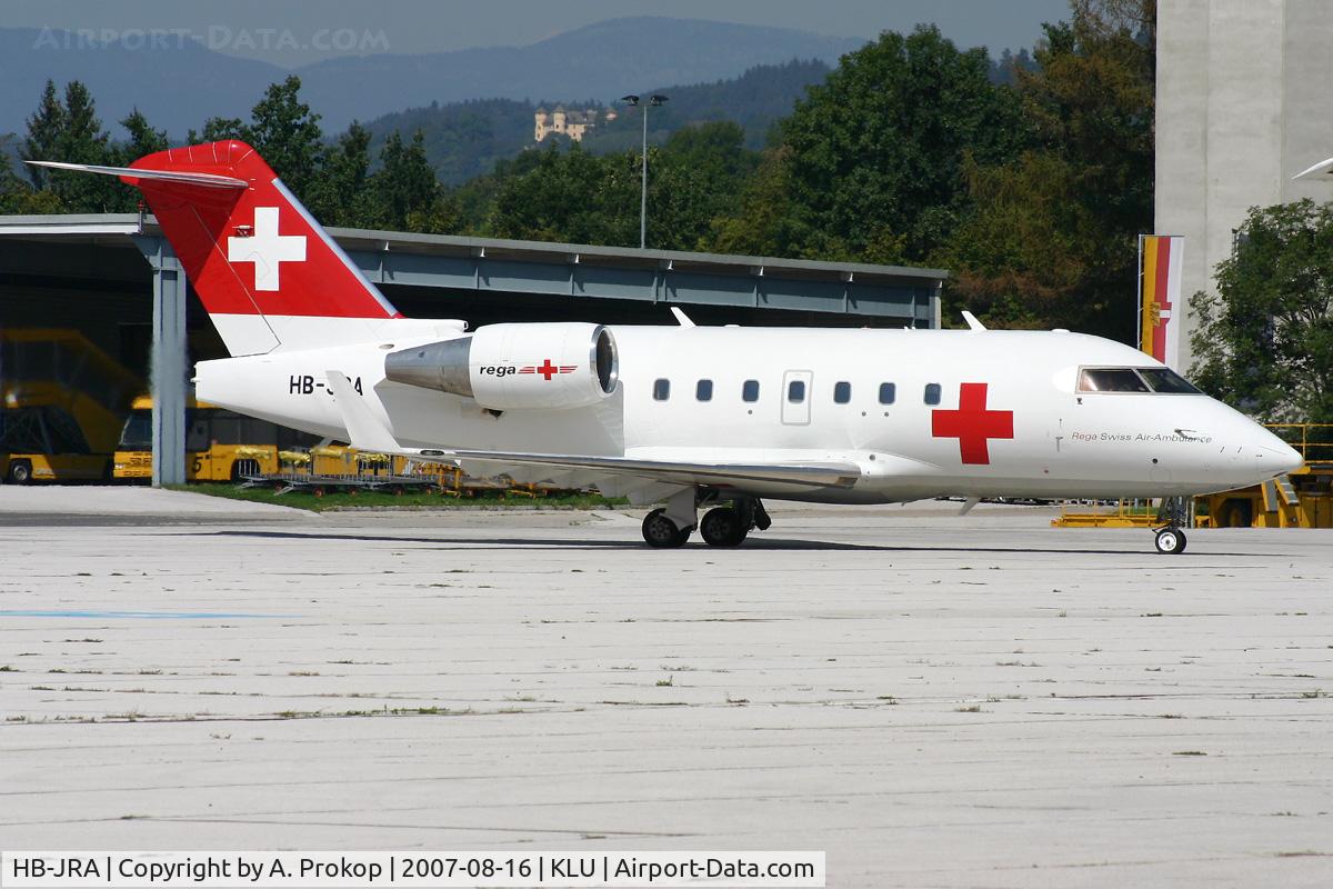 HB-JRA, 2002 Bombardier Challenger 604 (CL-600-2B16) C/N 5529, Ambulance flight to Klagenfurt