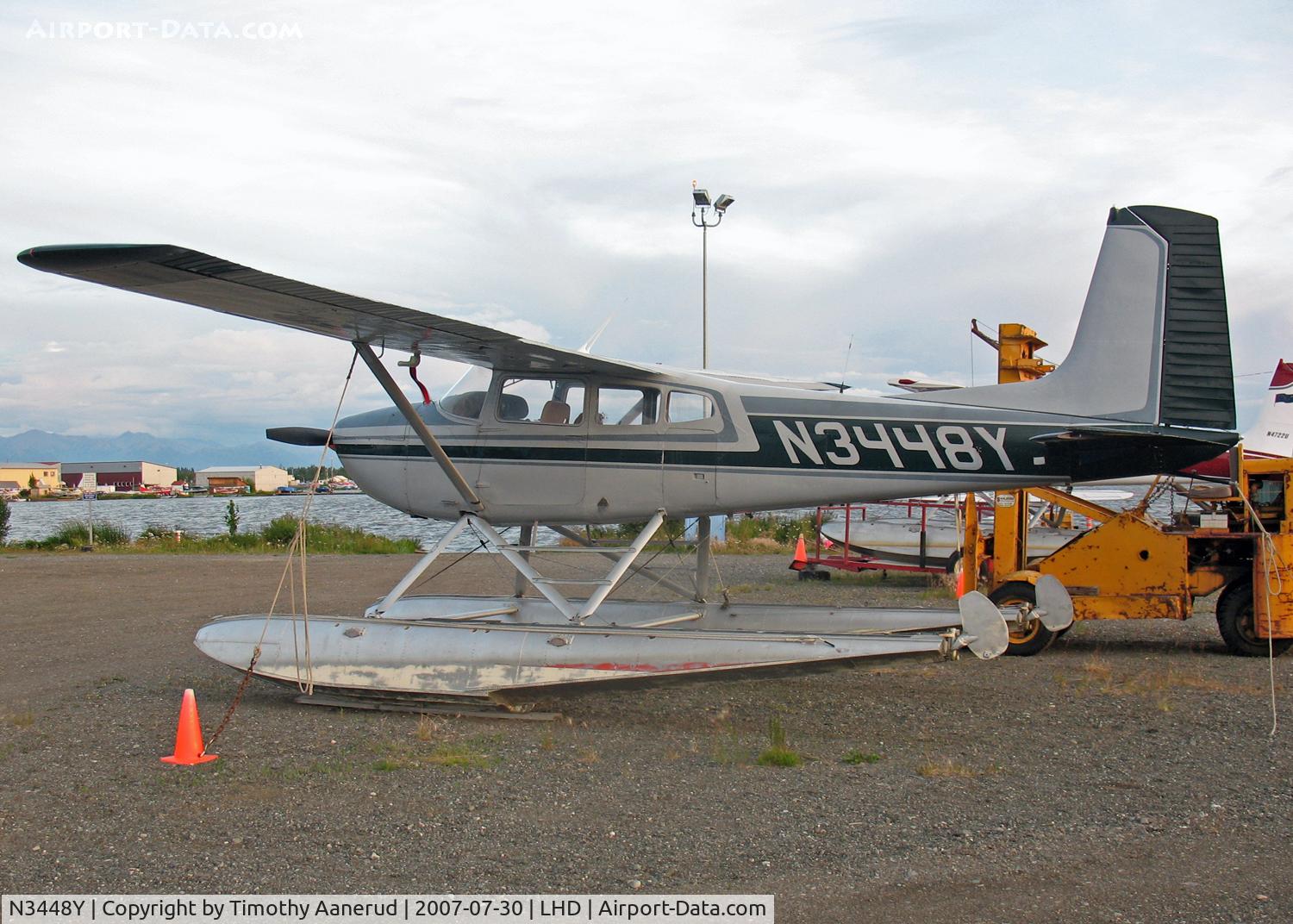 N3448Y, Cessna 180H Skywagon C/N 18051948, Parked by Lake Hood