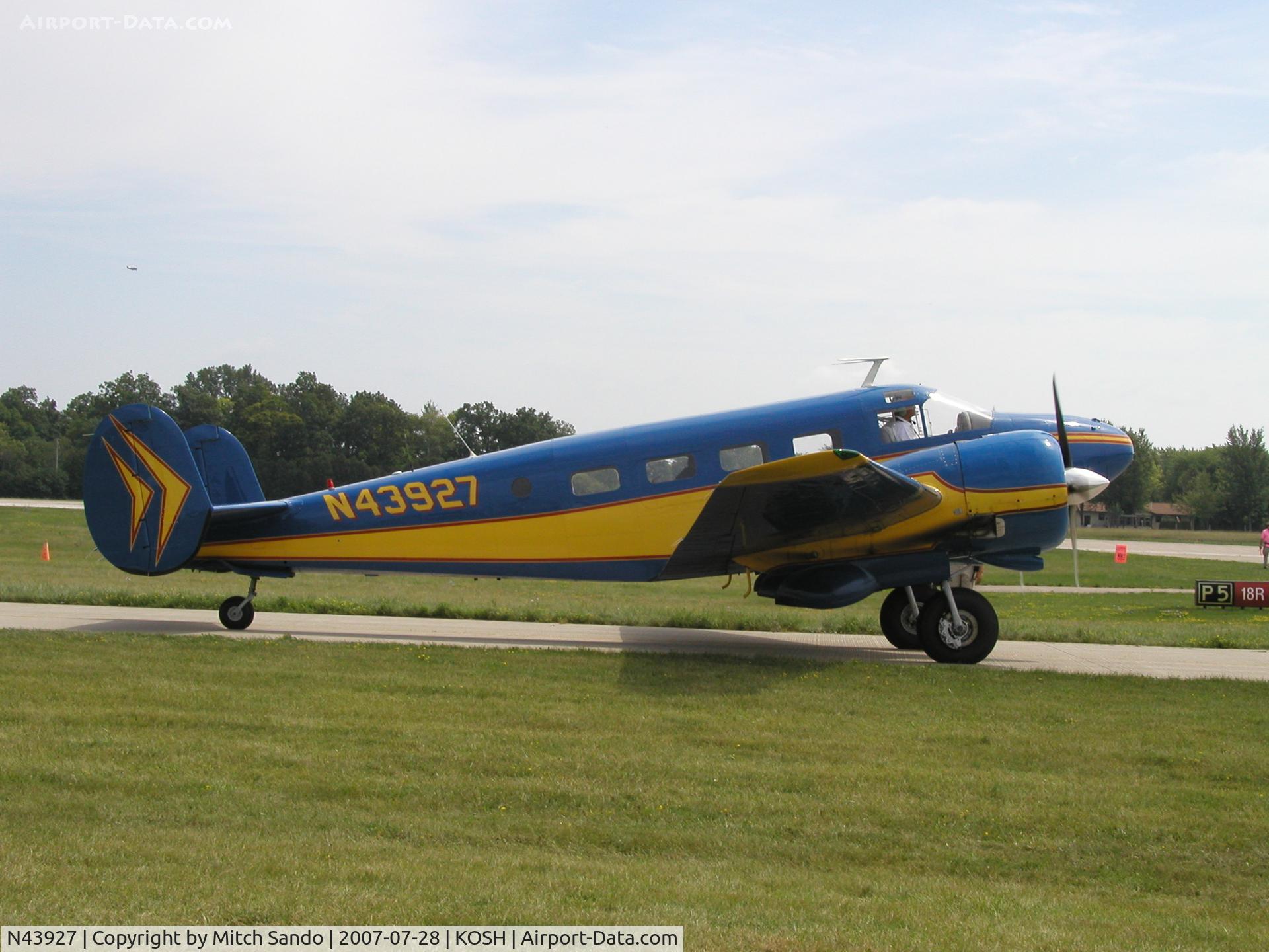 N43927, 1945 Beech D18S C/N A-26, EAA AirVenture 2007.