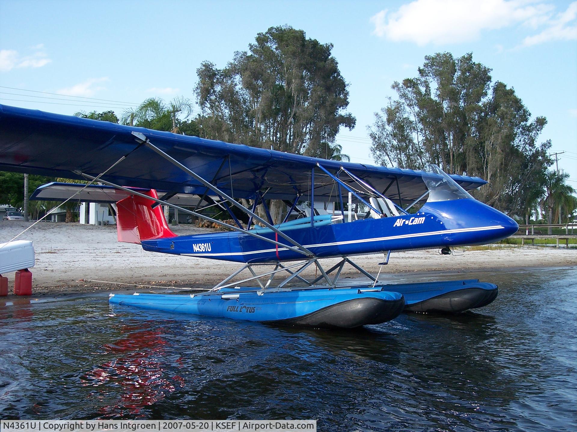 N4361U, 1999 Leza-Lockwood Air Cam C/N AC035, 1st Aircam ever on floats on Lk Jackson - Sebring, FL