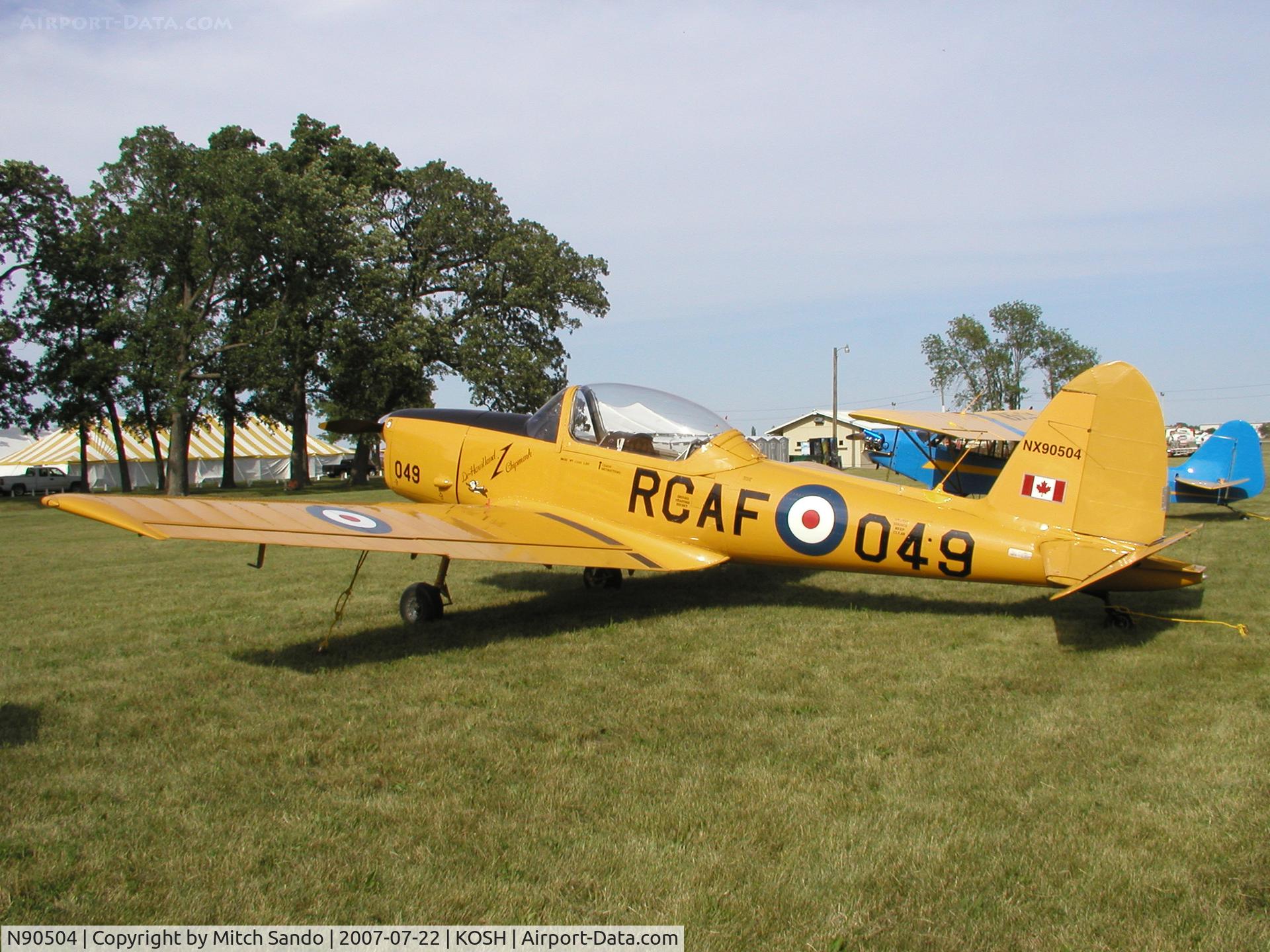N90504, 1956 De Havilland Canada DHC-1B-2-S5 Chipmunk Mk2 C/N 187-225, EAA AirVenture 2007.