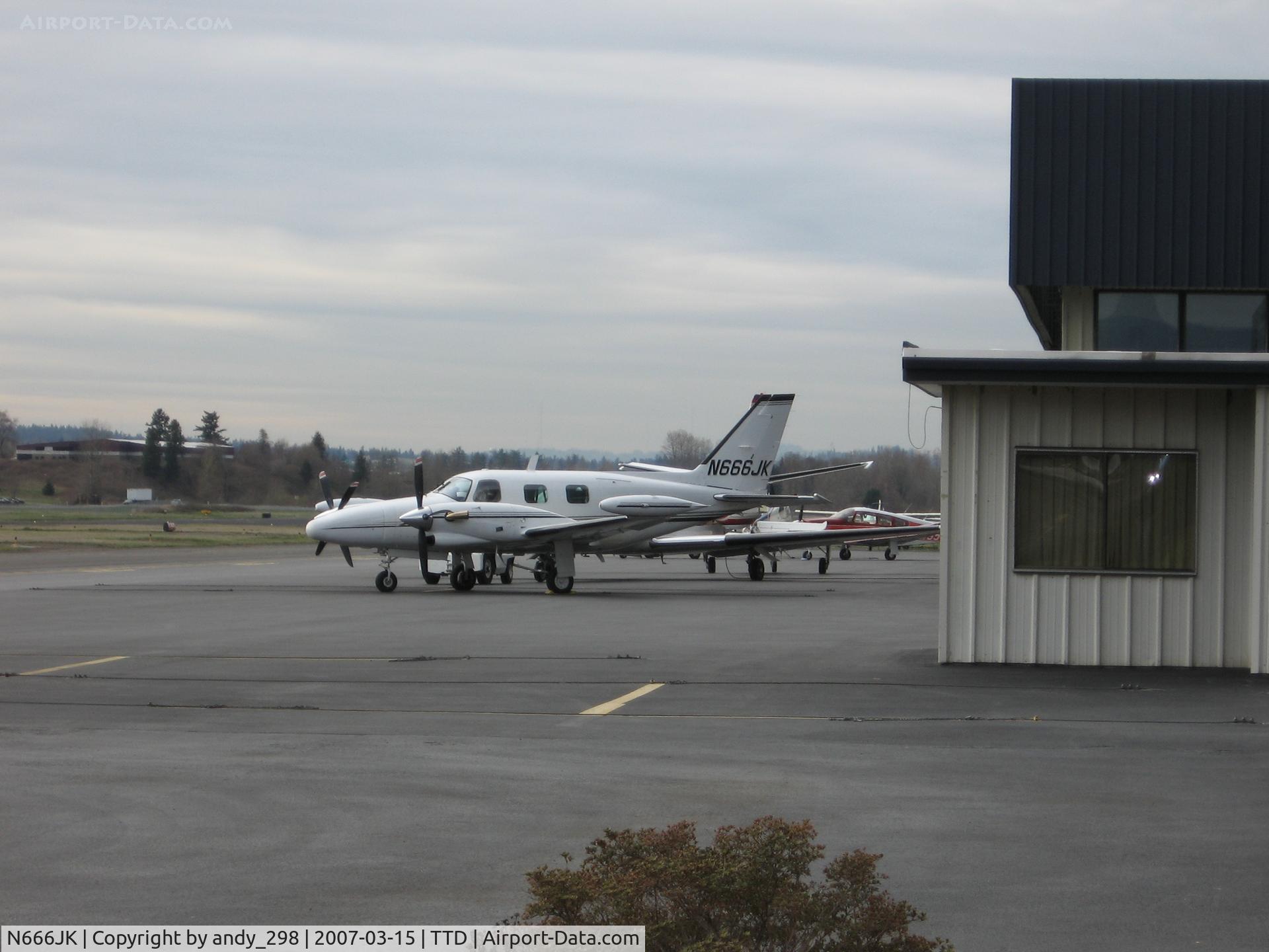 N666JK, 1981 Piper PA-31T C/N 31T-8120044, @ transient parking