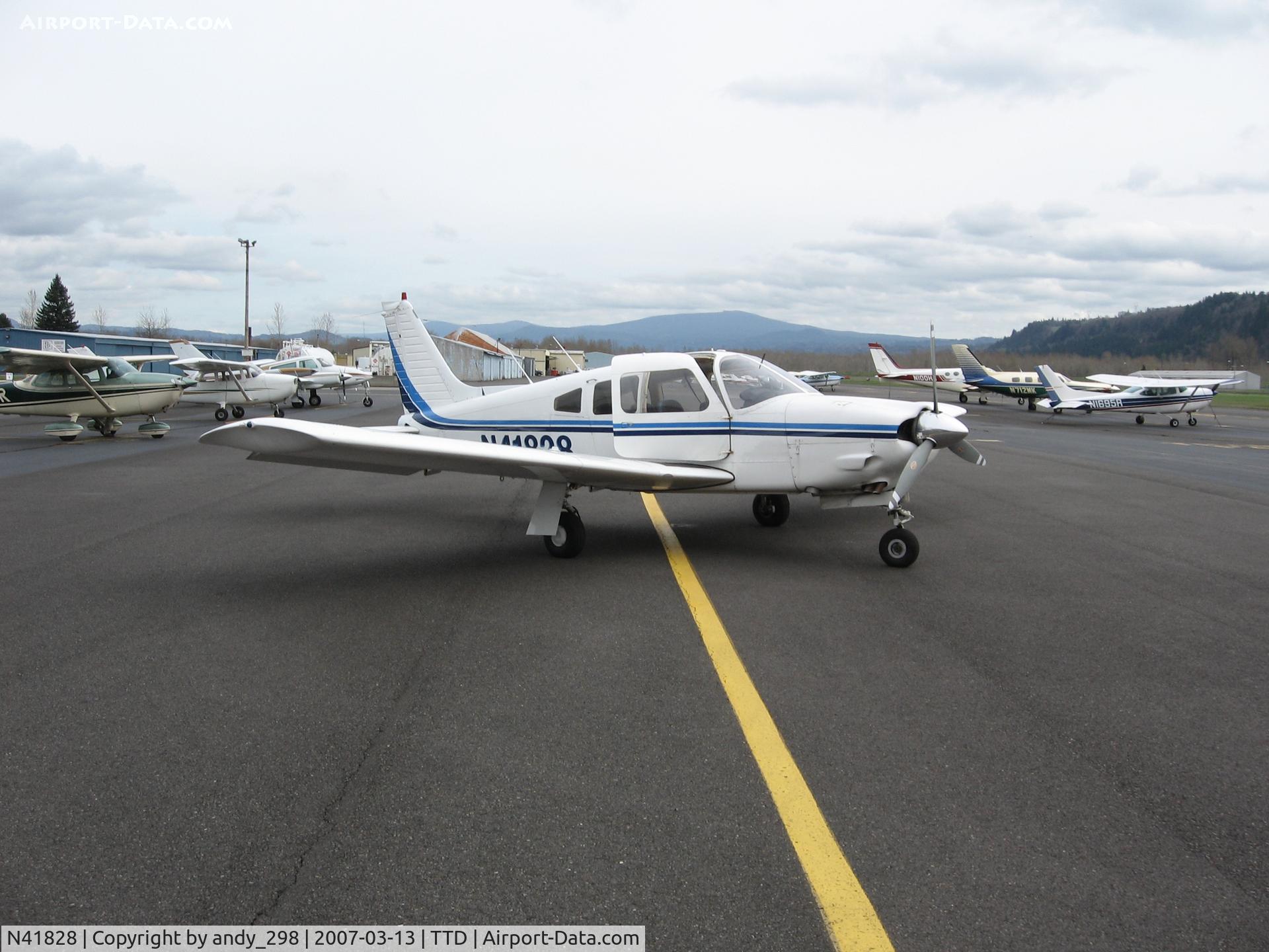 N41828, 1974 Piper PA-28R-200 C/N 28R-7435219, taken after flying it