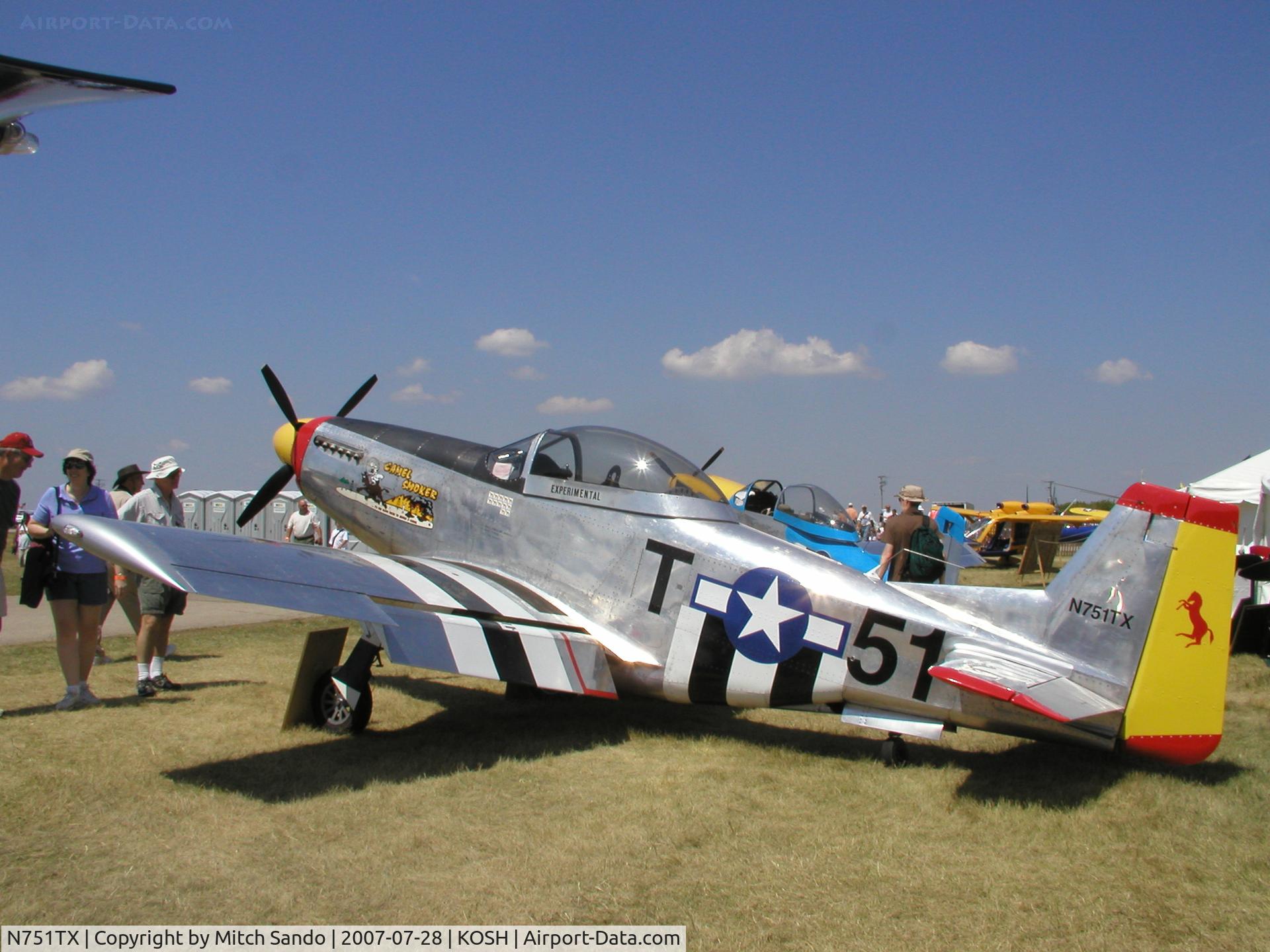 N751TX, Titan T-51 Mustang C/N 0007, EAA AirVenture 2007.