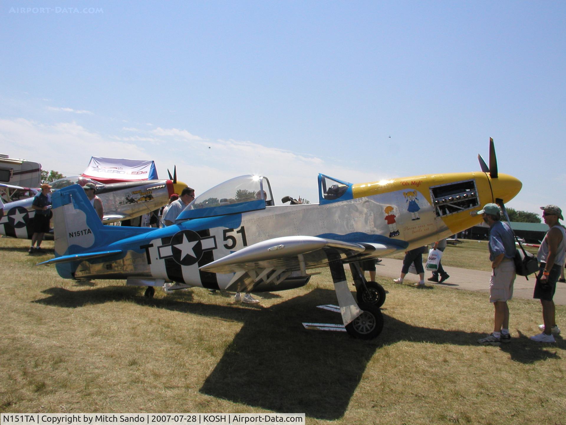 N151TA, Titan T-51 Mustang C/N M04SV6SOHK0027, EAA AirVenture 2007.