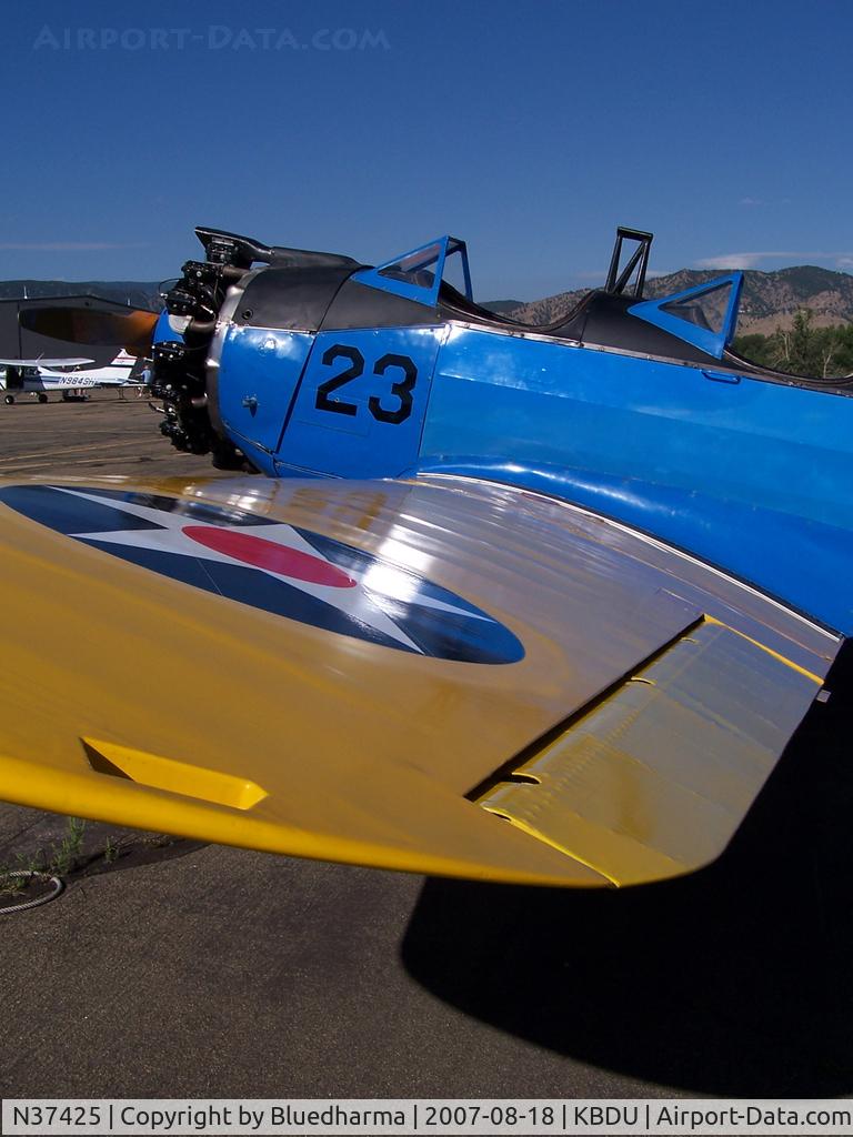 N37425, Fairchild (Aeronca) PT-23A Cornell C/N 4043AE, Parked for display at Boulder open house