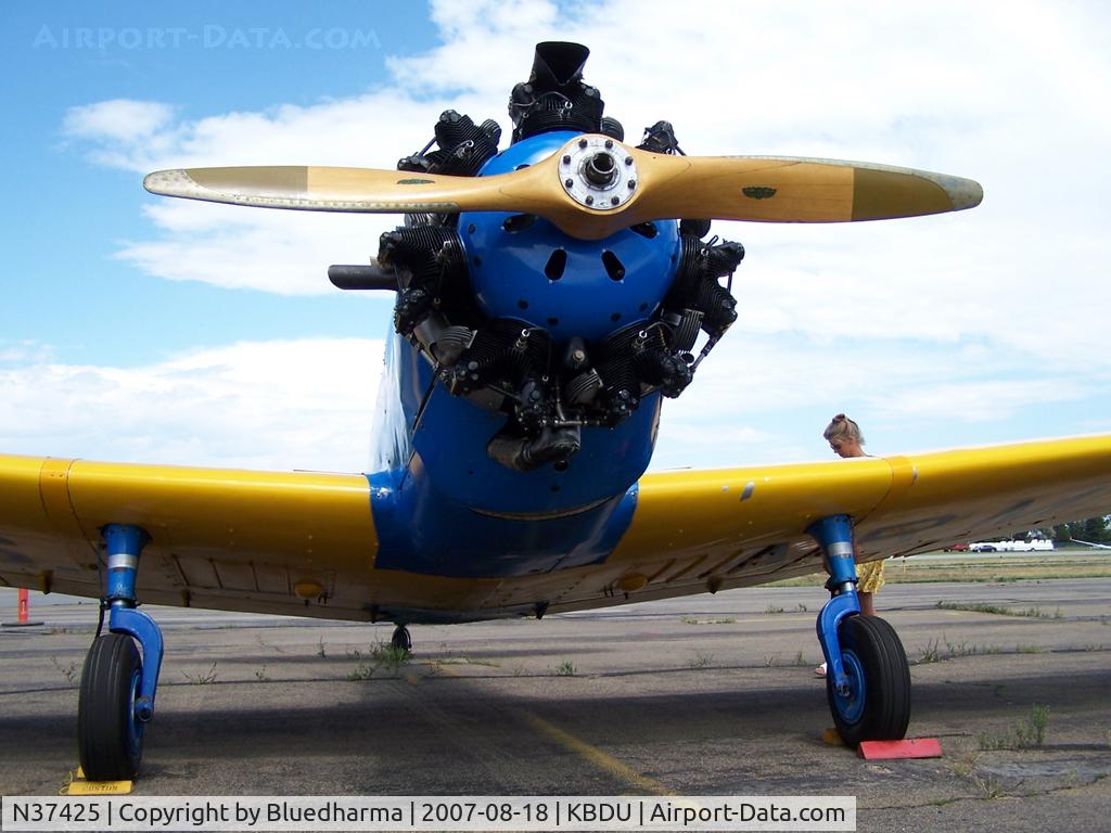 N37425, Fairchild (Aeronca) PT-23A Cornell C/N 4043AE, Parked for display at Boulder open house