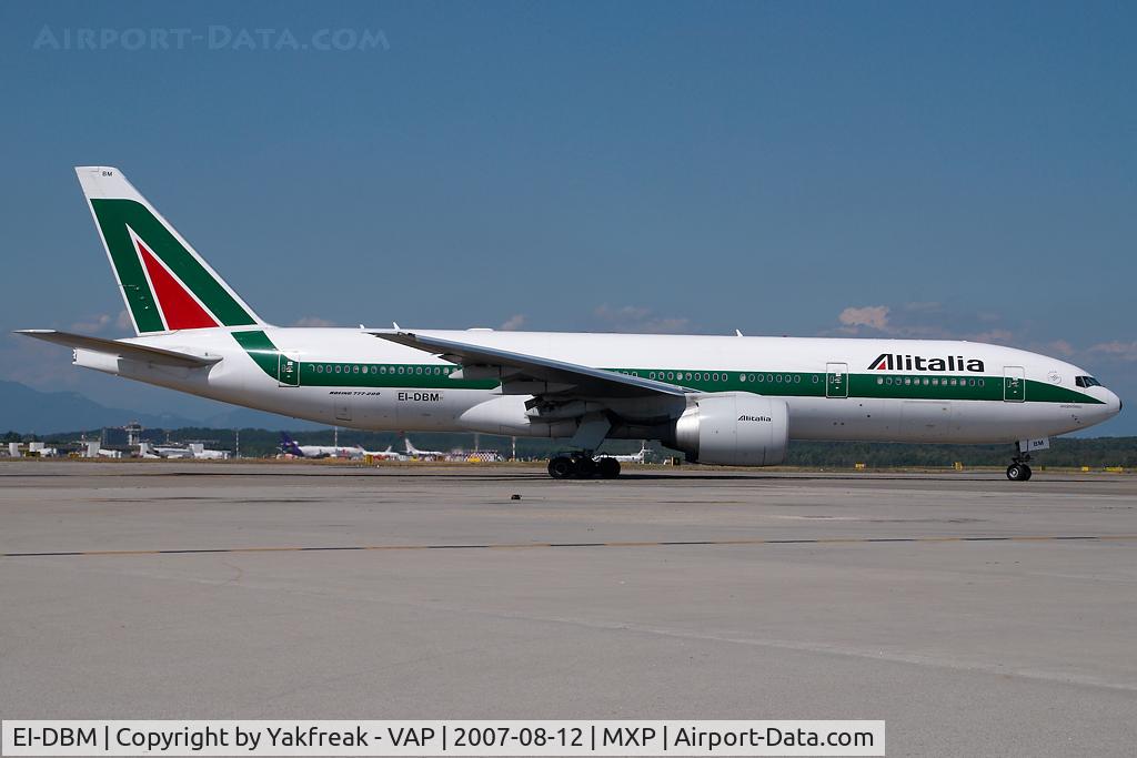 EI-DBM, 2003 Boeing 777-243/ER C/N 32782, Alitalia Boeing 777-200