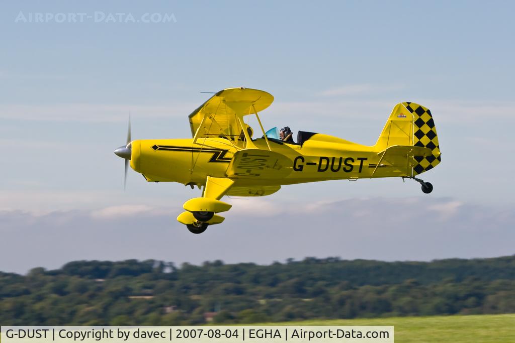 G-DUST, 1983 Stolp SA-300 Starduster Too C/N JP-2, Fly by at Compton Abbas on a rare sunny August day in 2007