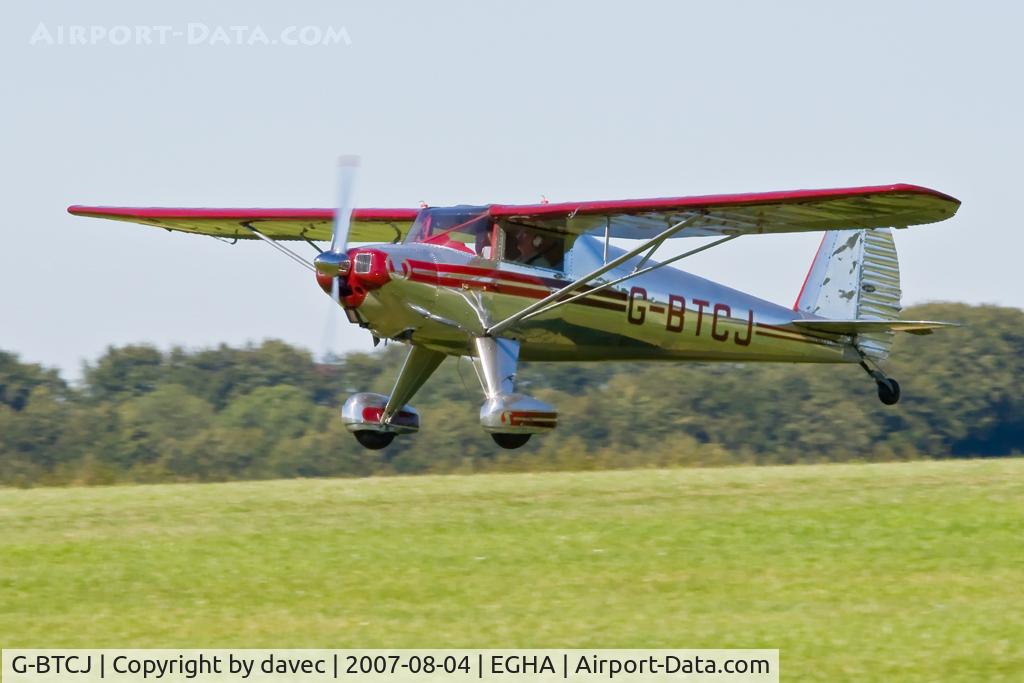 G-BTCJ, 1941 Luscombe 8E Silvaire C/N 1869, Landing at Compton Abbas, stunning polished finish.