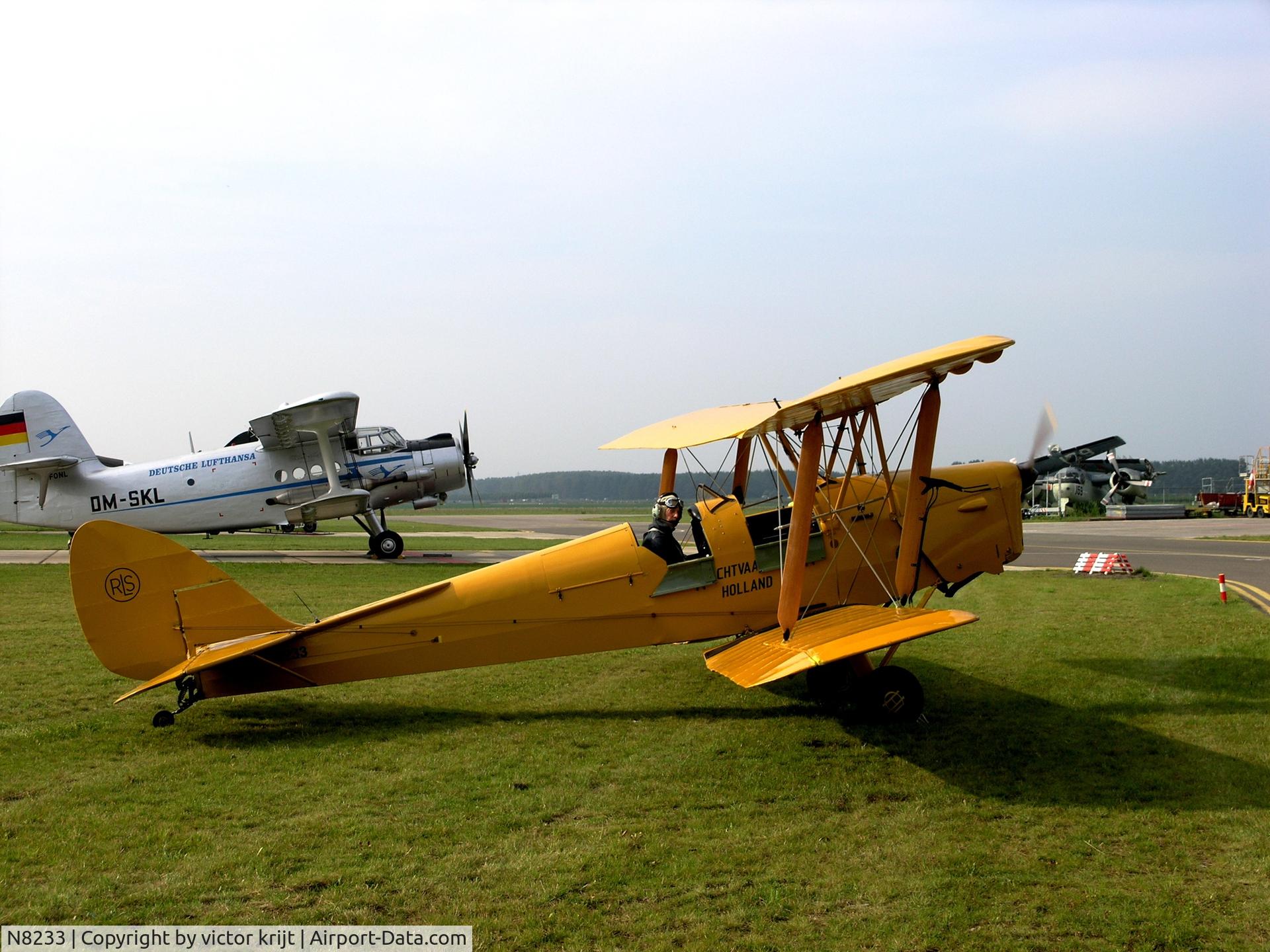 N8233, 1944 De Havilland DH-82A Tiger Moth II C/N 85959, based at Hilversum The Netherlands