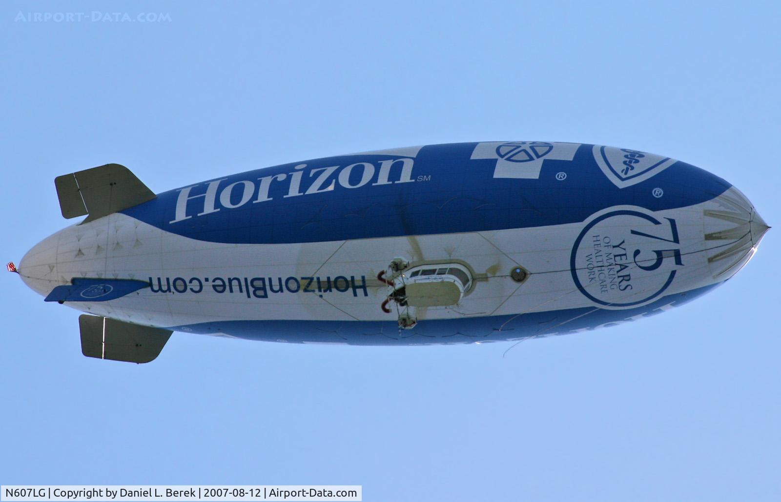 N607LG, 1998 American Blimp Corp A-60+ C/N 017, Over the Horizon floated this handsome airship!  This color scheme appeared in 2007.