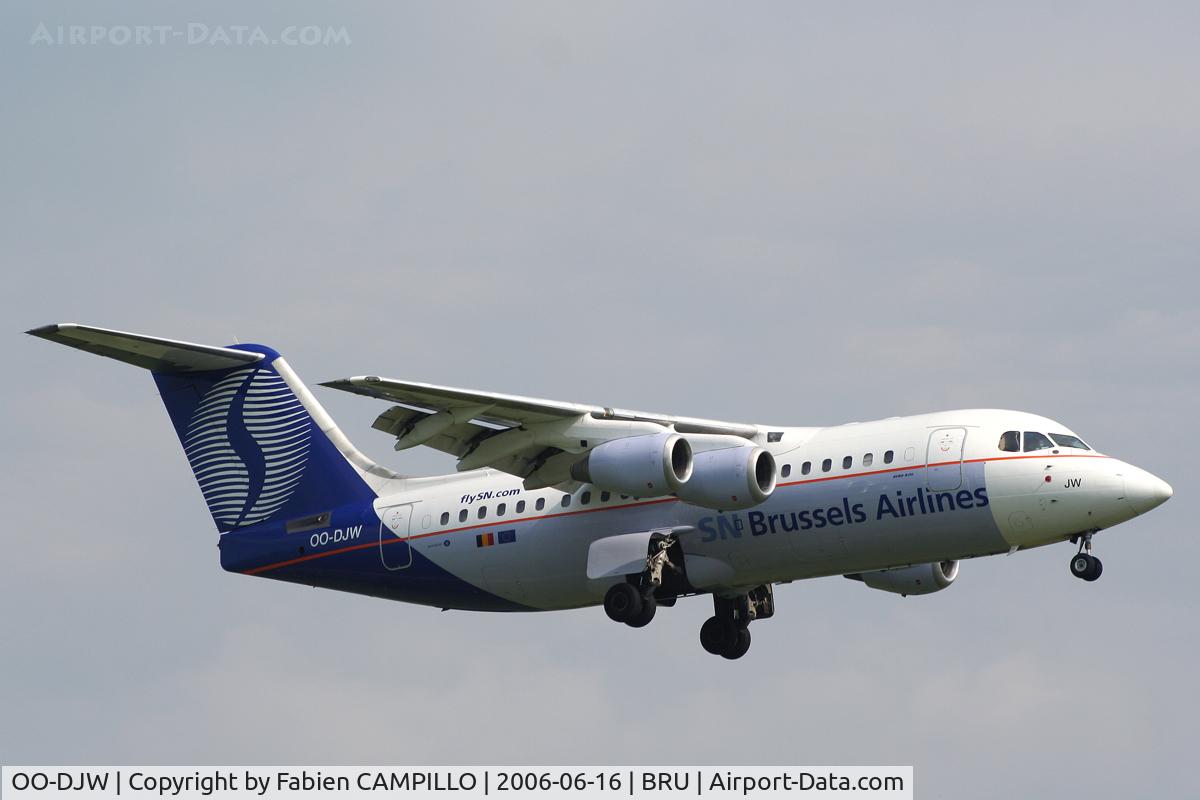 OO-DJW, 1996 British Aerospace Avro 146-RJ85 C/N E.2296, Brussels Airlines